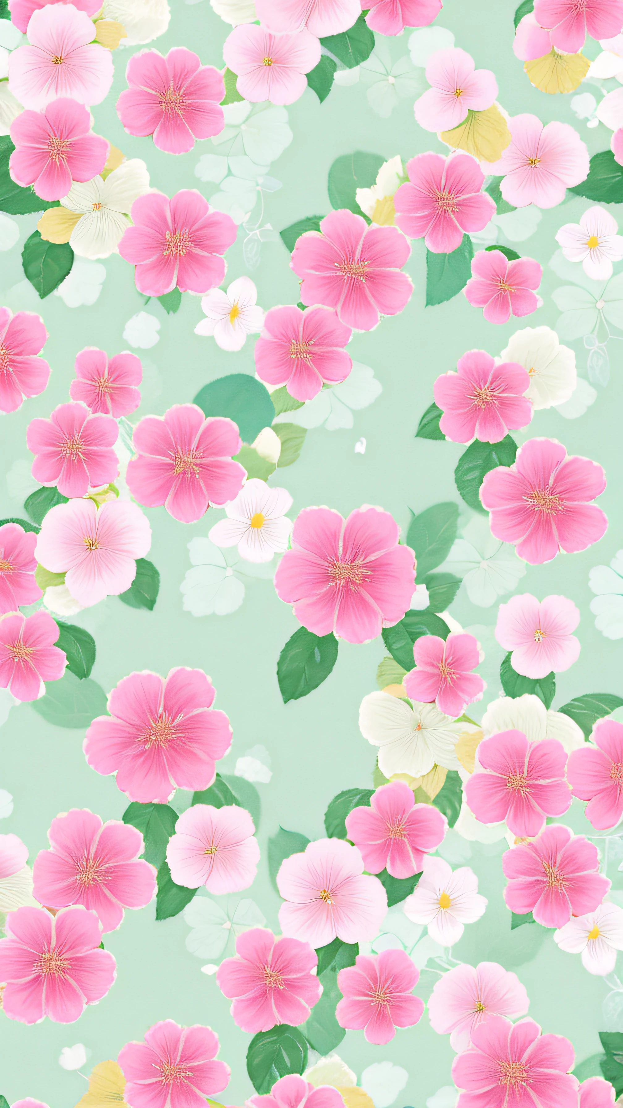 A watercolor floral pattern with pink flowers and green leaves, soft flowers, pastel floral background, delicate patterns, flowers and blossoms, seamless pattern, messy floral background, floral, agate petals