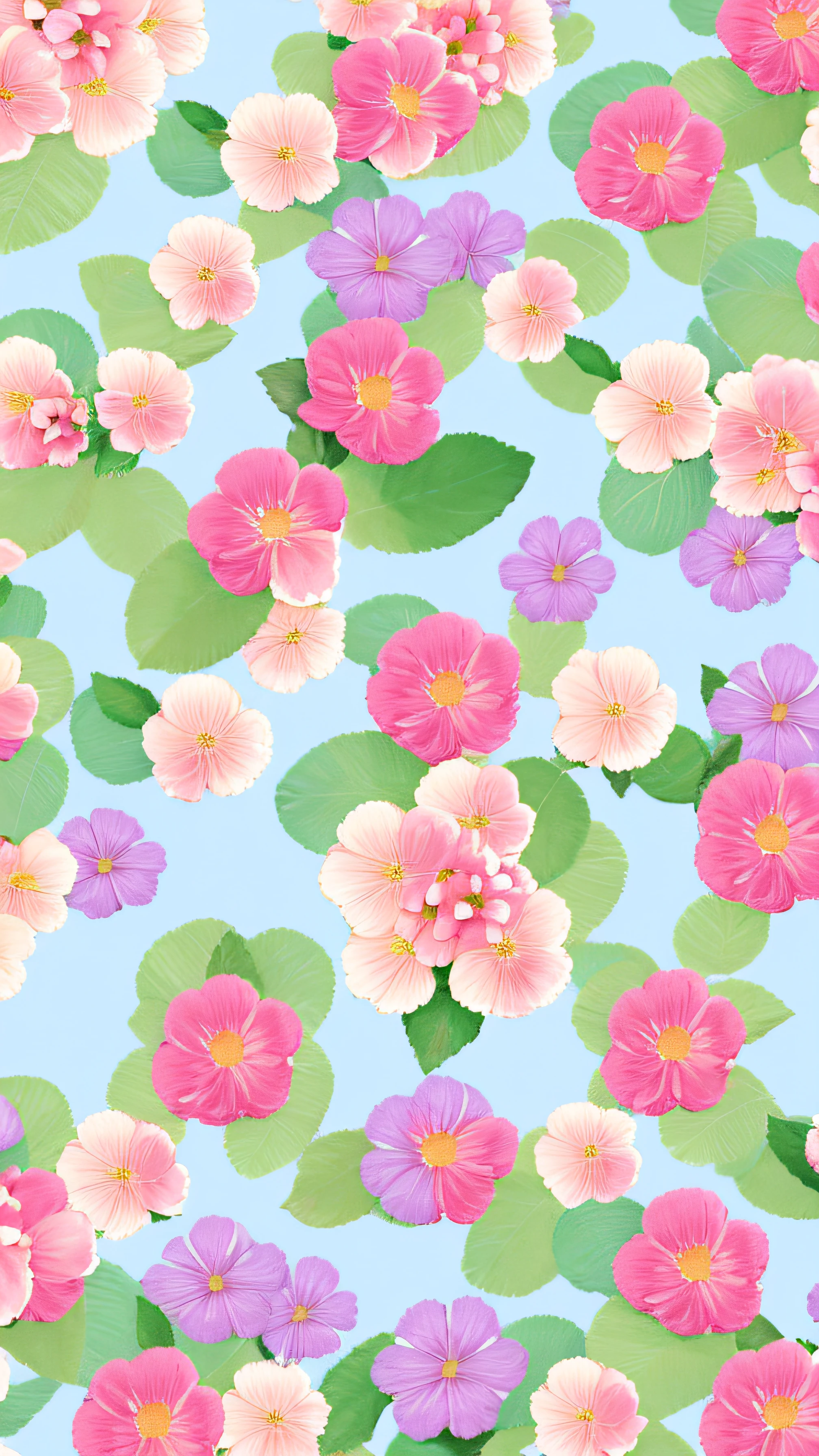A watercolor floral pattern with pink flowers and green leaves, soft flowers, pastel floral background, delicate patterns, flowers and blossoms, seamless pattern, messy floral background, floral, agate petals