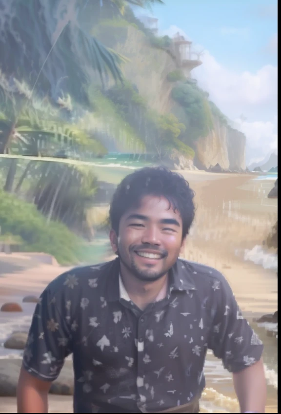 Change Background to Beach Realistic Face