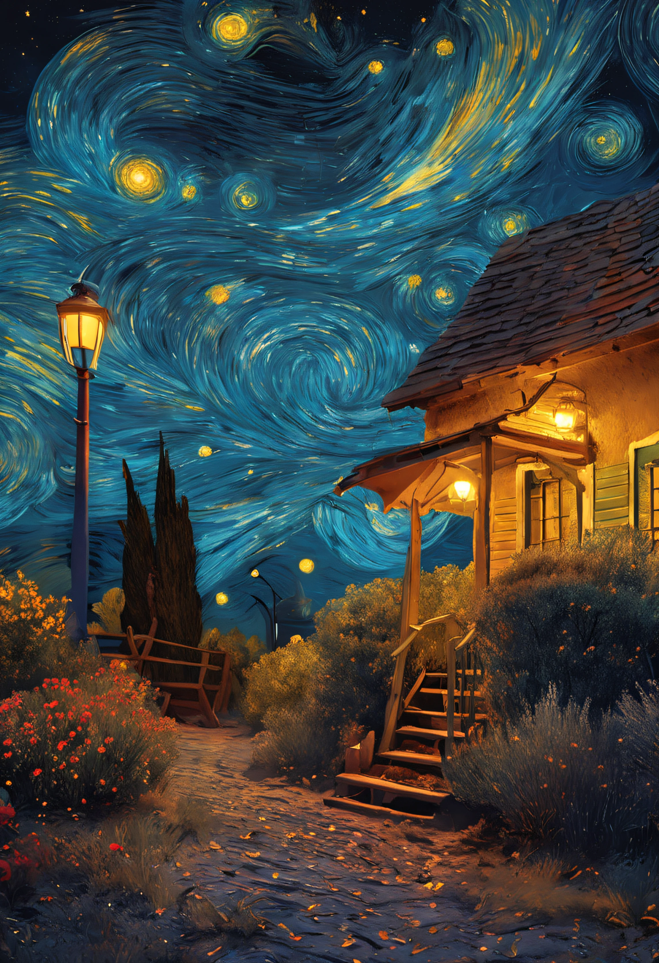 Van Gogh painted the starry sky,Dreamy