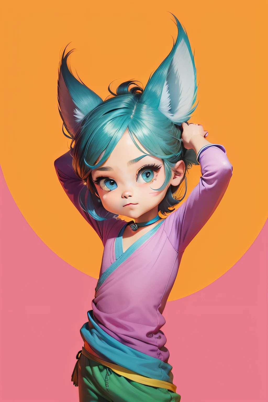 Draw a vibrant cartoon avatar,Be cute