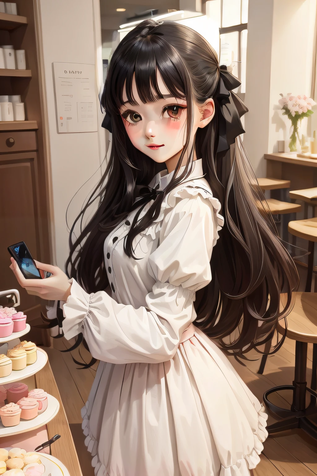 not、Lots of sweets、candy、tea cup、macaroons、Flowers