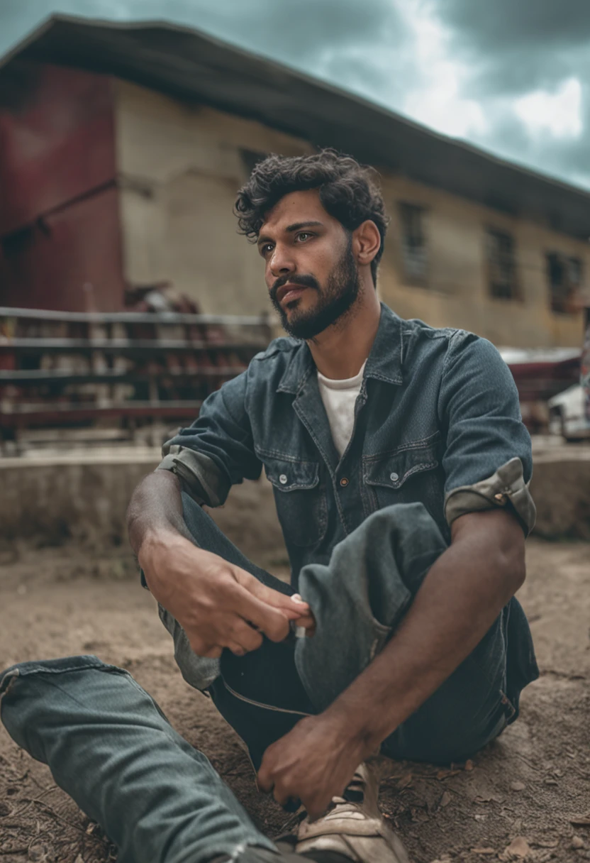 fotofrafia de um homem, barbudo, jovem, vestimenta terno, em seu escritorio, trabalahando, rosto detalhado, fotografia, Nikon D850, 50mm, f/1.4