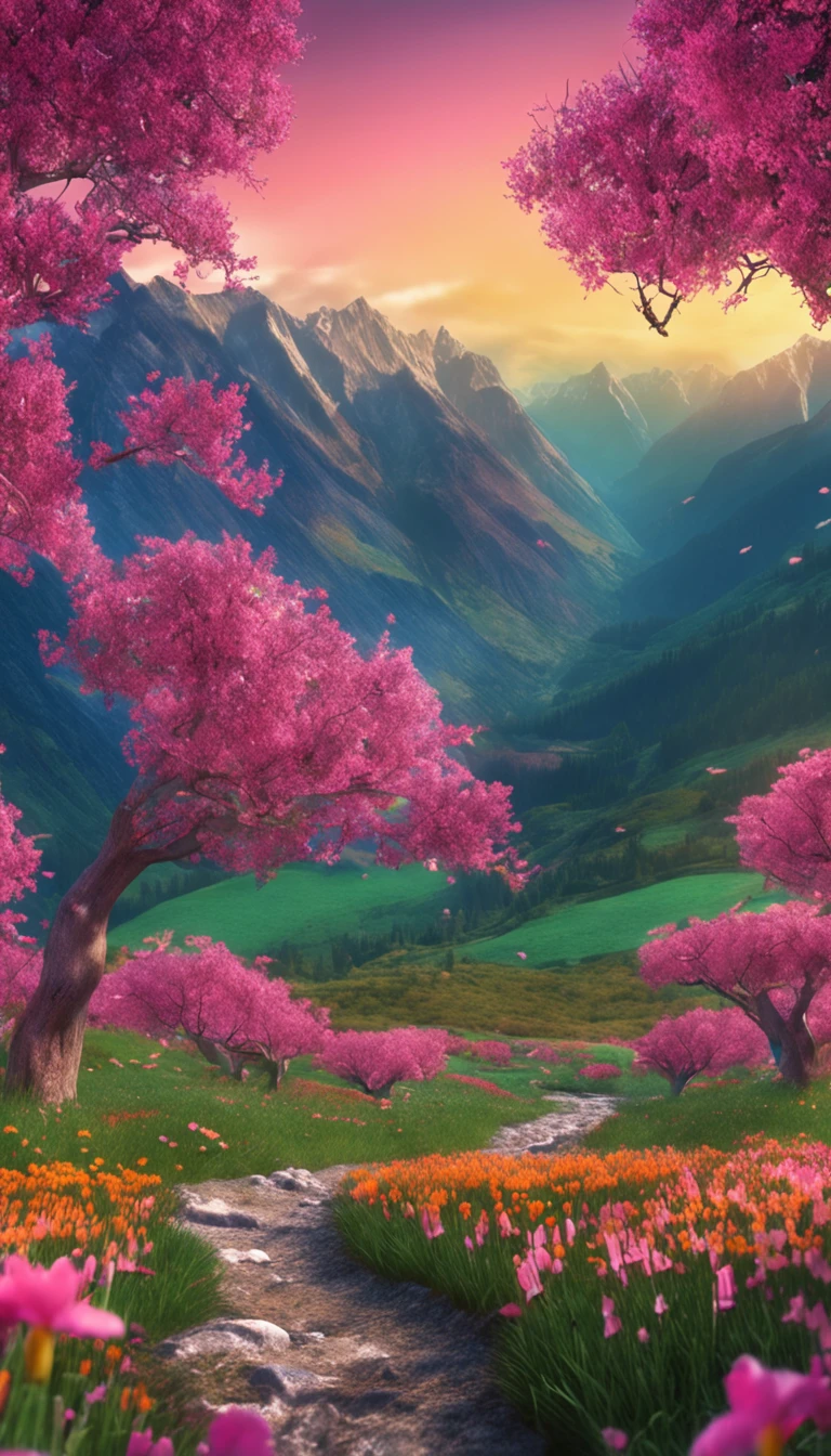springtime,Spring has sprung,Full of life,A man walks through the valley