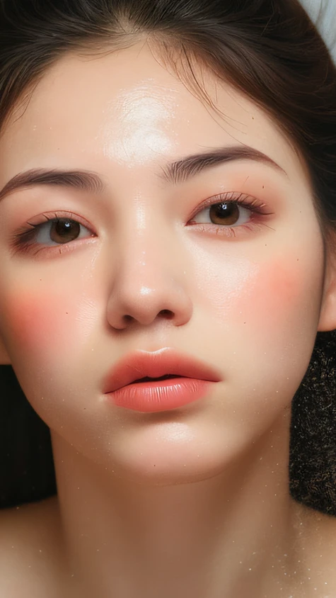((top Quority,8k,tmasterpiece:1.3)),woman(浴室),perspired,Water droplets on the forehead of the face,exteriors,background urban cityscape,Overhead,Sharp focus:1.2,cute women:1.4,((Layered Hair Style)),(Floral shirt),Very detailed face and skin and hair texture,Knotted brunette hair,Wet textured hair,Moist body,Detailed eyes, showers,White skin of the,Beautiful legs, beautiful delicate nose,Cute young Japanese woman,28 year old,dynamic angle,Deleite para la vista,Compositional suggestiveness,while emphasizing the subject's hair,The eye,Mouth and movements,At the same time, it exudes a confusing mood characterized by calming tones and a mixture of contrasts of light and shadow。