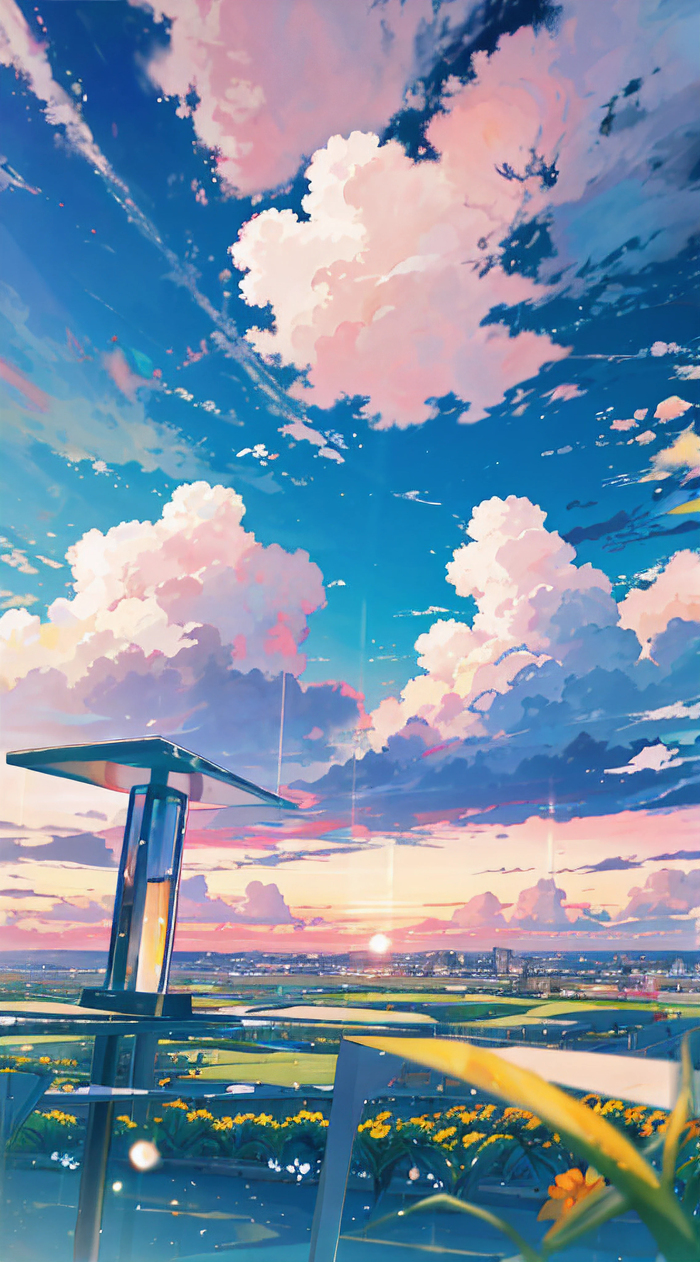Cocktail World, No Man, Landscape, Summer, Sky, Clouds, Blurred Background, Masterpiece, Best Quality, Hyper Detail, --v6