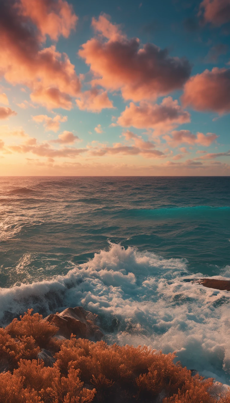 the ocean，o azur，full of life