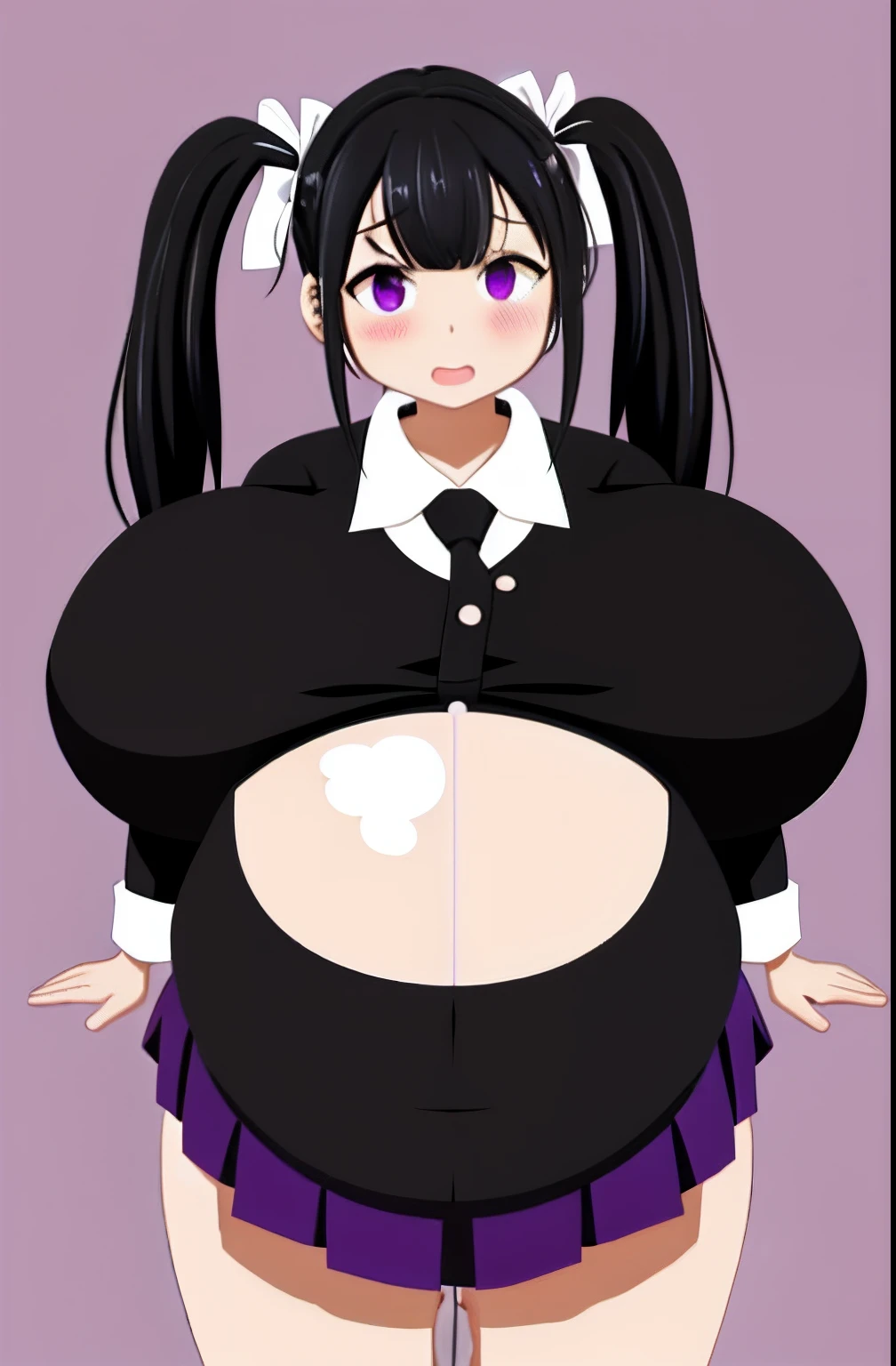 Twintails, black hair,Big Baby Bump pregnant, school uniform, Big boobs, nipple, cum,16 years girl, Big pregnant Belly, Big Pregnant girl, Largest Belly of Pregnant, Huge 9 months Pregnancy Pregnancy Belly, purple eyes, Hugest pregnancy belly