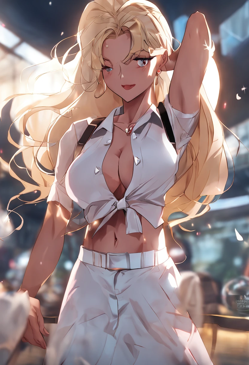 Five Sailor Moon, realistic style, big breasts, (beauty breast scratch: 1.1), (transparent shirt: 1.2), (open shirt), light clothes, sleeveless, huge breasts,