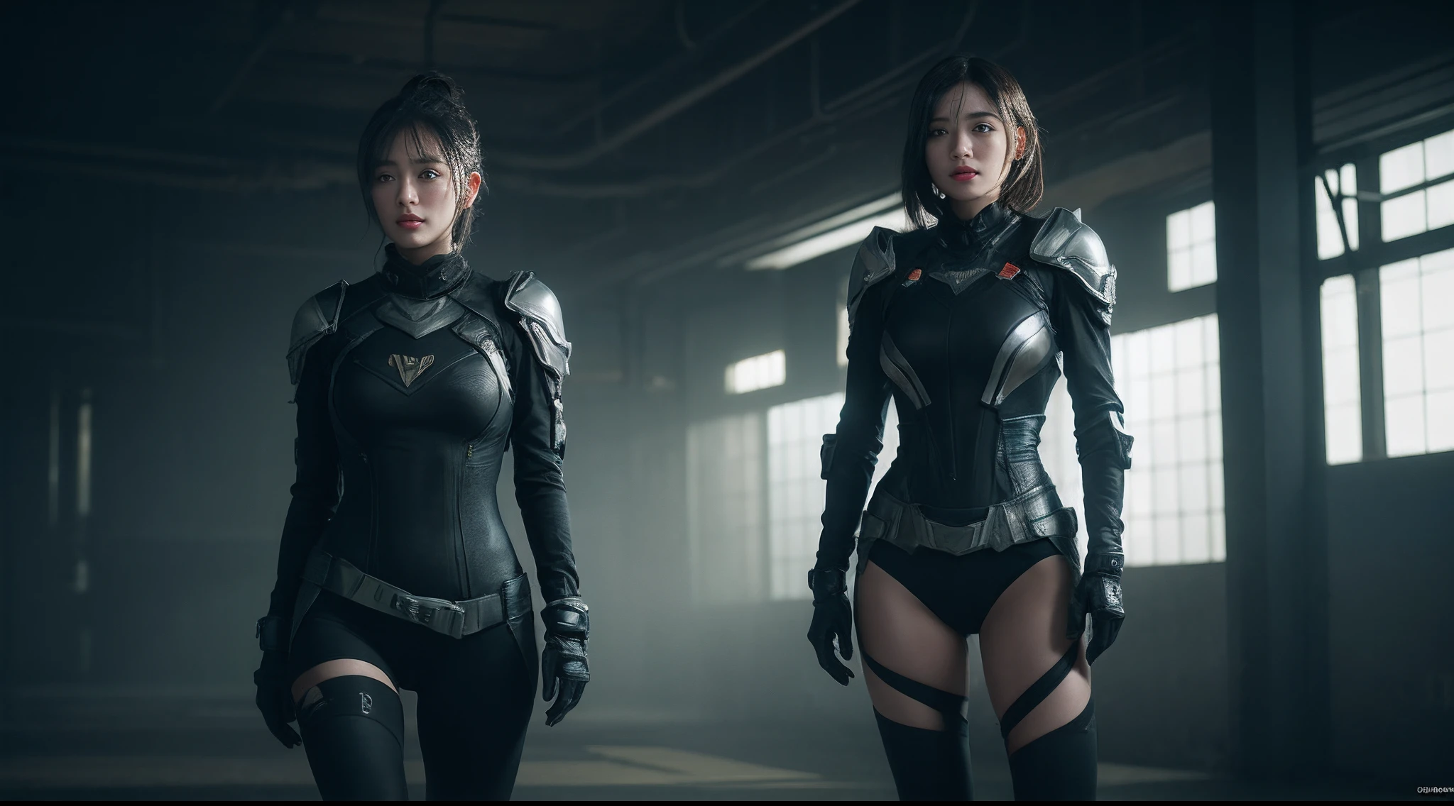 Perfect tall figure,Correct anatomy,column lineup, cinematic lighting, depth of field, high quality, best quality,award winning,character design,juesesheji,3D, A beautiful cyberpunk female image,battledress,hdr(HighDynamicRange),Ray traching,NVIDIA RTX,Hyper-Resolution,Unreal 5,Subsurface scattering、PBR Texture、post-proces、Anisotropy Filtering、depth of fields、maximum definition and sharpness、Many-Layer Textures、Albedo e mapas Speculares、Surface coloring、Accurate simulation octane rendering of light-material interactions、Two-colored light、largeaperture、Low ISO、White balance、the rule of thirds、8K raw data、blackstockings,