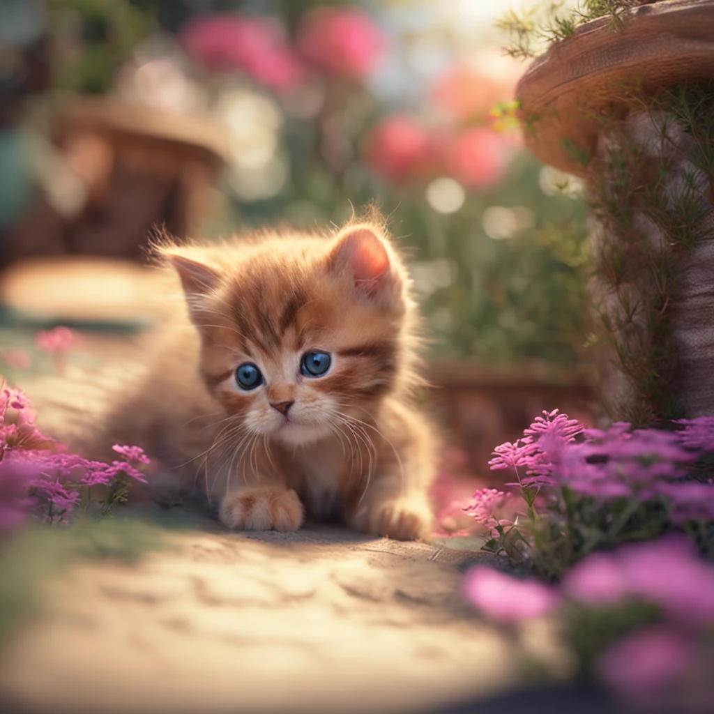 Cute pet，Kittens，play，The hair texture is clear，A high resolution