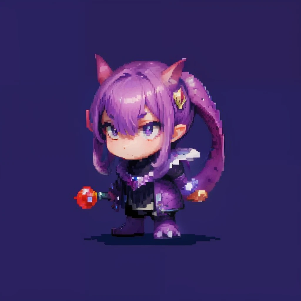 purpleish color、Jewel Monster、Pixel art、simple background