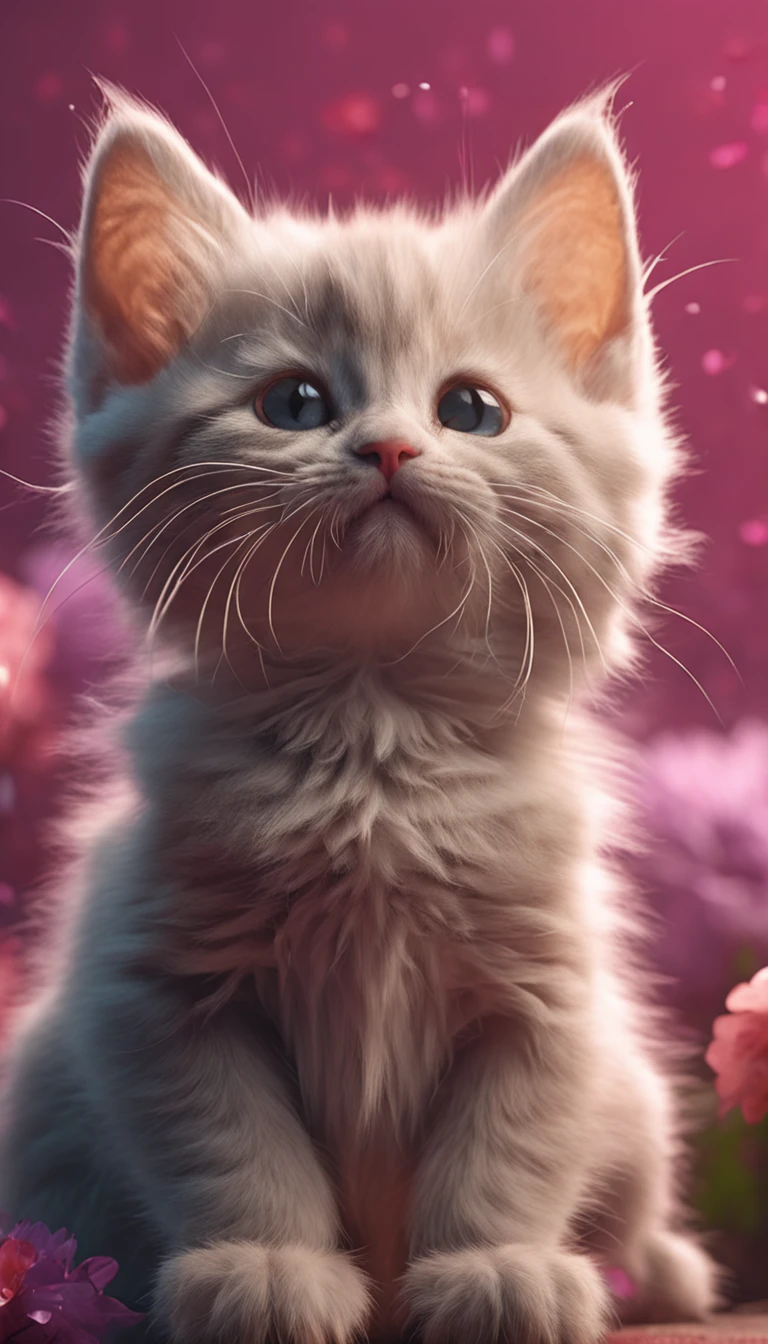 Cute pet,Kittens,play,Clear hair texture,A high resolution