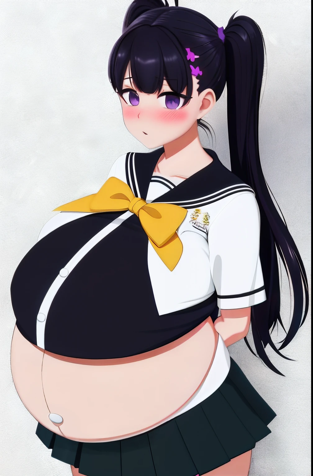 Twintails, black hair,Big  Bump pregnant, school uniform, Big boobs, nipple, cum,16 yl, Big pregnant Belly, Big Pregnant girl, Largest Belly of Pregnant, Huge 9 months Pregnancy Pregnancy Belly, purple eyes, Hugest pregnancy belly