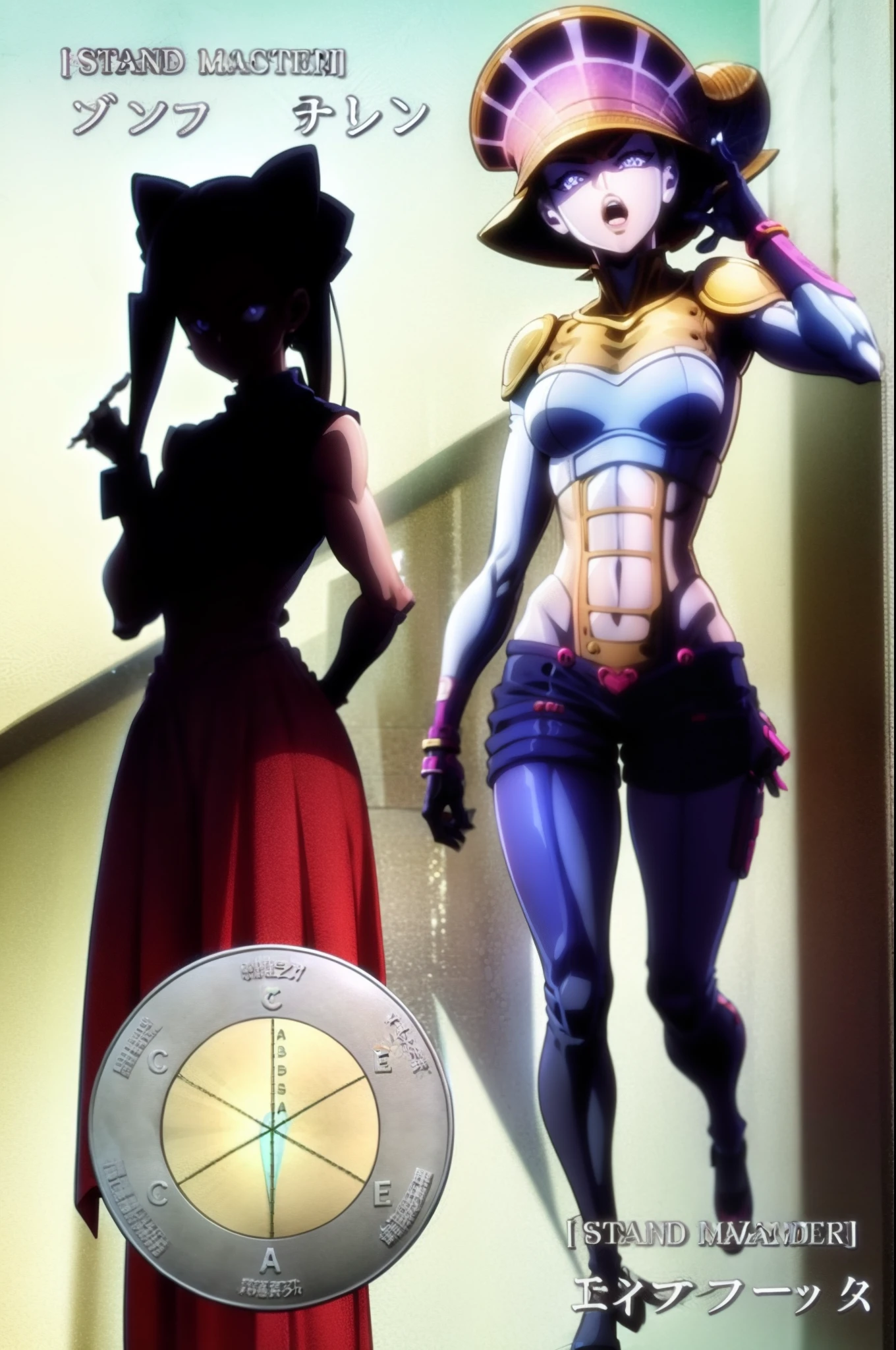 stand \(jojo\), 1girl,