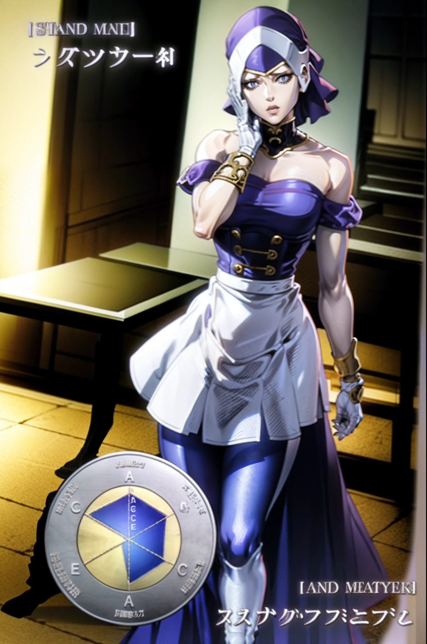stand \(jojo\), 1girl,