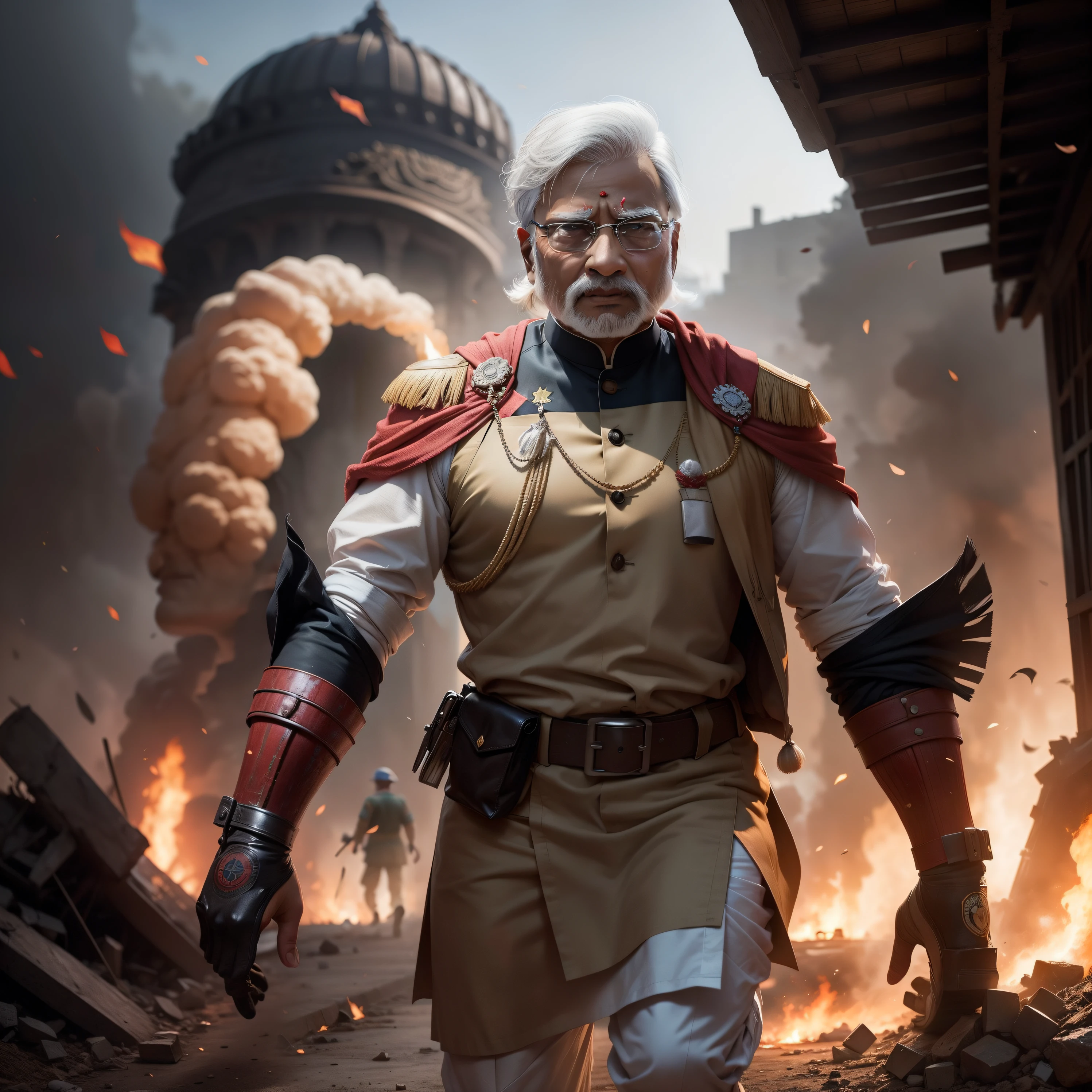 Indian prime minister in war