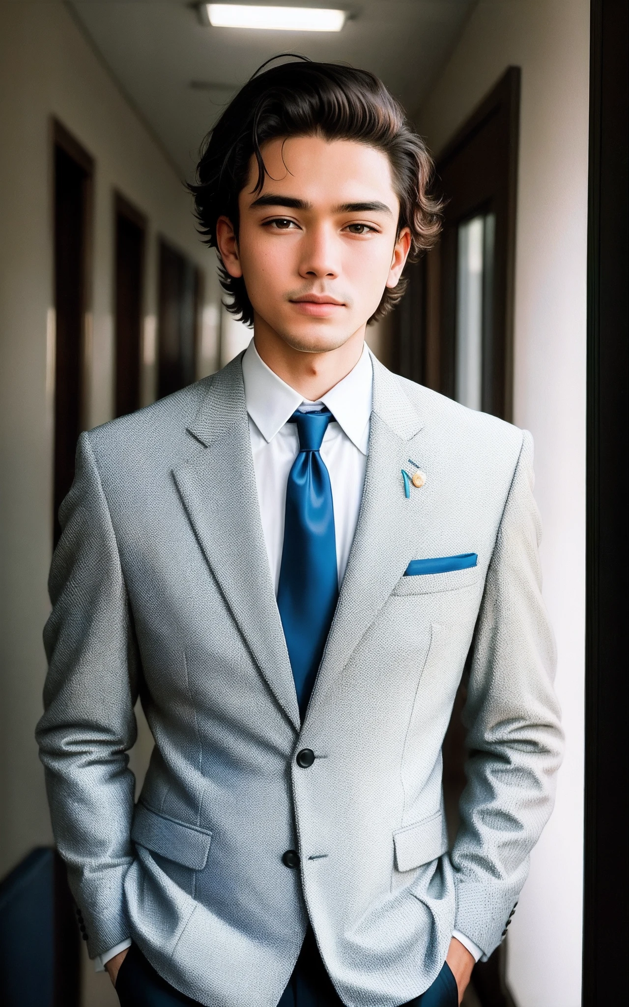 there is a man in a suit and tie posing for a picture, tiradas no final dos anos 2000, taken in the early 2020s, tiradas em meados dos anos 2000, taken in the late 2010s, em torno de 1 9 anos, foto em estilo de Tyler Mitchell, foto headshot