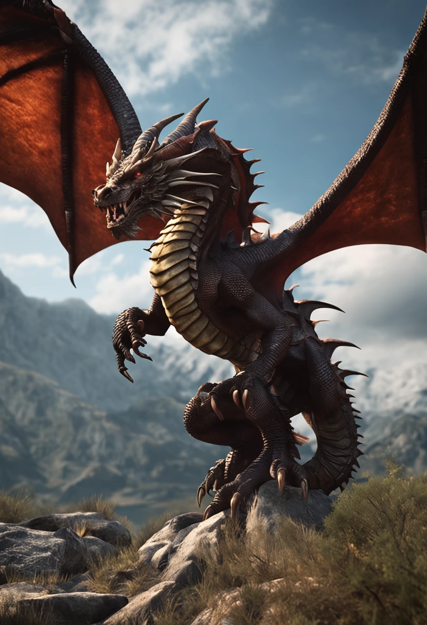 Western dragons，Mighty and domineering，Imposing，Reign in the world，k hd