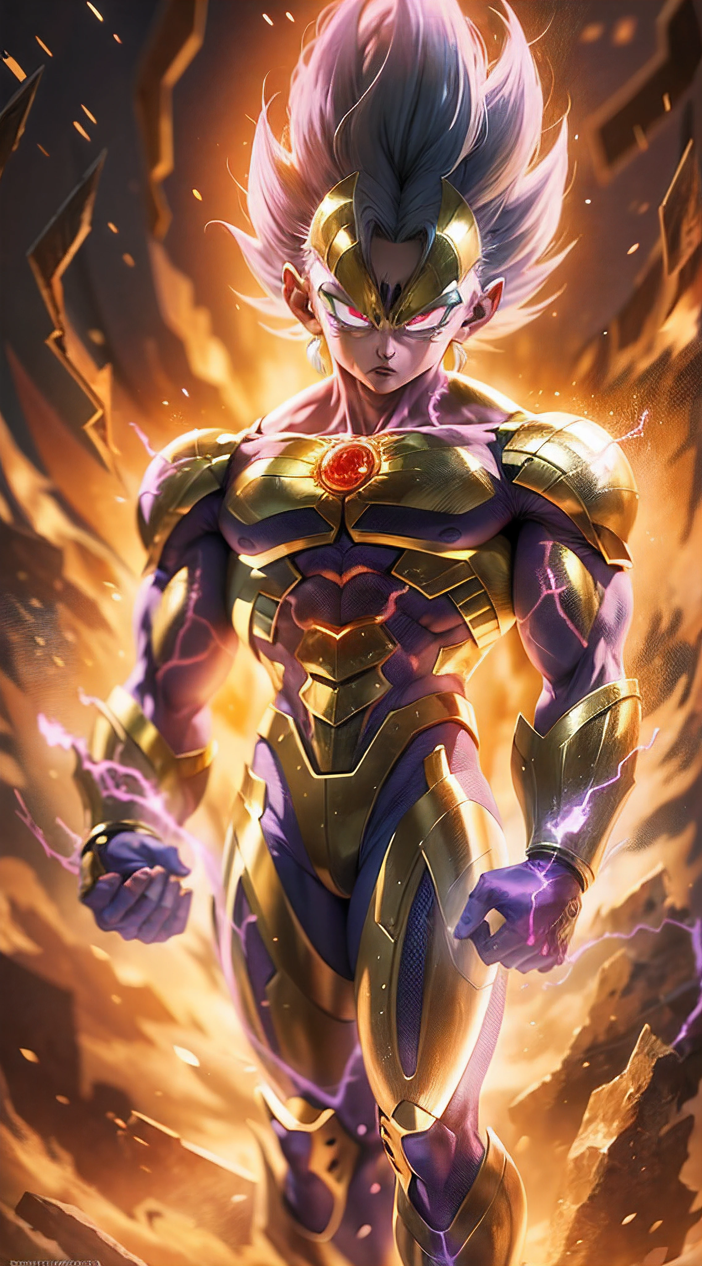 golden frieza, ultra instinct, an epic anime of a energy man, anime epic artwork, Dragon Ball Universe concept art, 4 k manga wallpaper, detailed digital anime art, advanced digital anime art, detailed anime artwork, badass anime 8 k