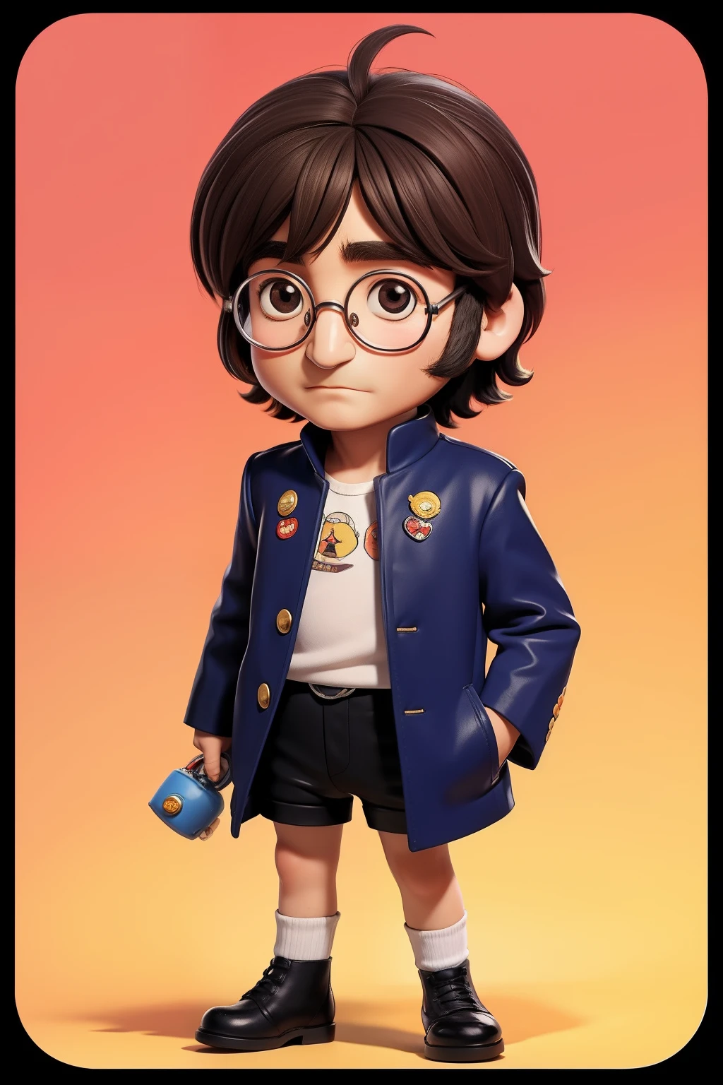 Beatles, John Lennon, Chibi, Mini, Fofinho