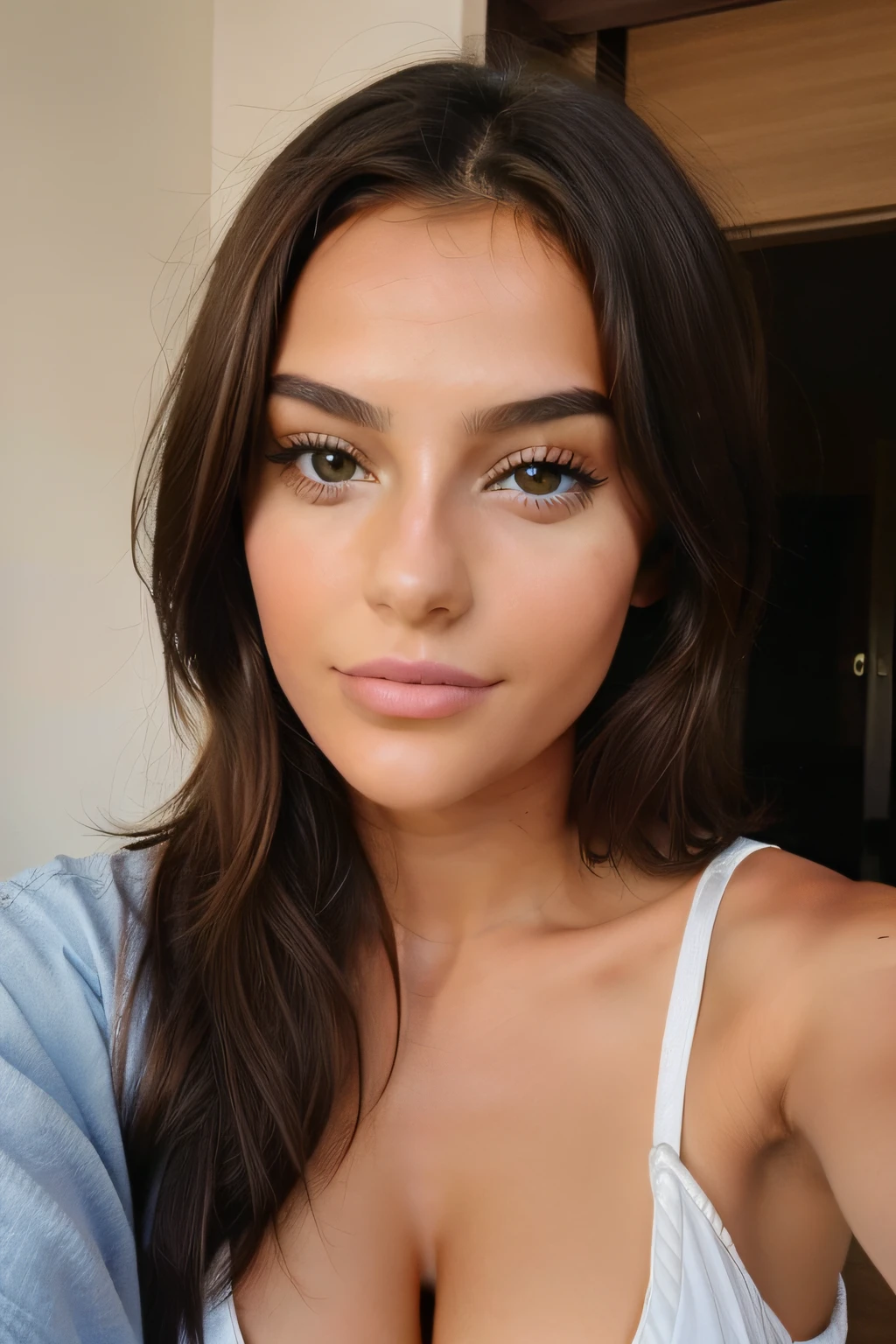 Masterpiece, 1gril, ((Masterpiece, Best quality, High definition)), corps entier, ultra high def, (photoreallistic: 1.4), seulement, Une belle fille, A bottomless European model, debout, 20 ans, beau visage, maquillage naturel, Cheveux courts without clothing, Appartement de luxe avec ambiance noire, photographie, photo iphone, Realstic, premier quality, delicate face, Low diffuse light, peau naturelle, 4K UHD, highly quality, grain filmique, iPhone, Photo RAW séquencée, doigt mordant, face detailed, Slightly blurred detailed backgrounds, Hdr, photo realist, Photo professionnelle, flirter avec le spectateur, Fotorrealista.