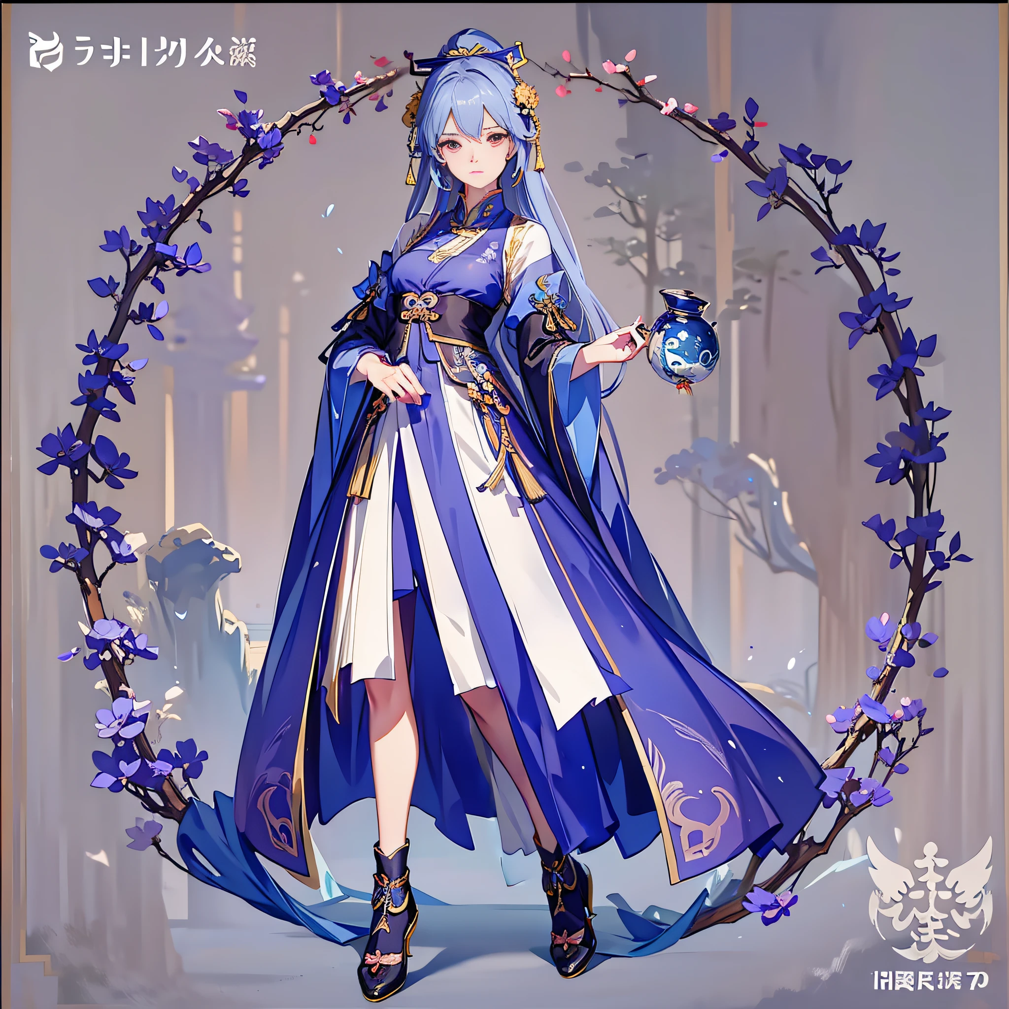 Purple dress、High-quality portrayal、masterwork