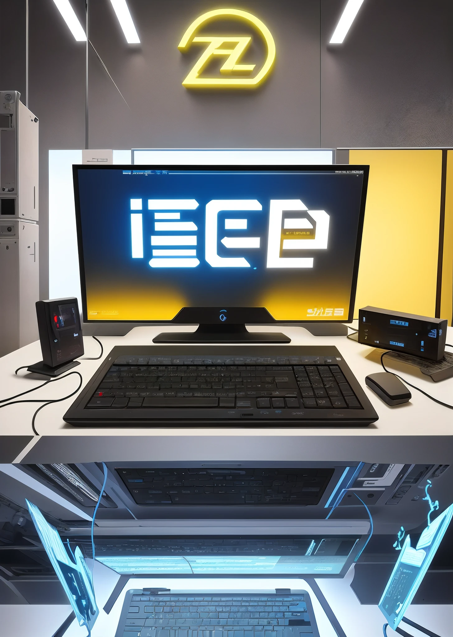 Design a logo for the technology innovation team，Team innovation，Technologie。The logo should contain the letters zl，Computer elements。