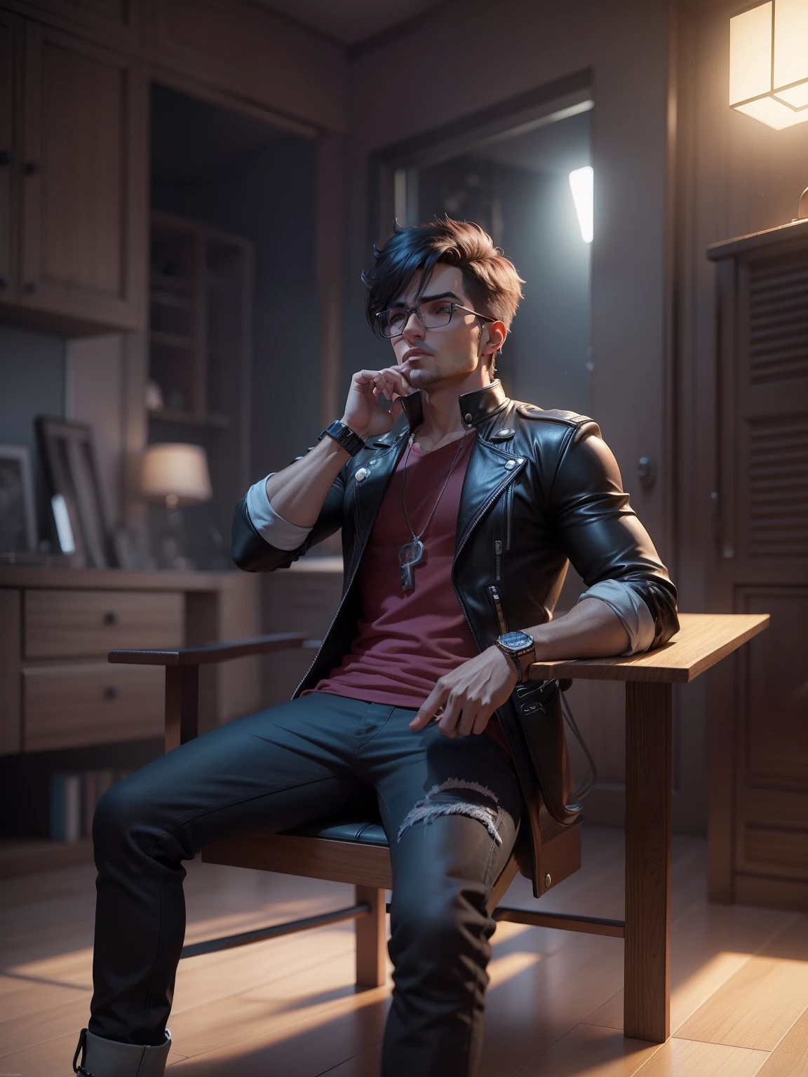 3d cartoon character, handsome boy, 8k, --v 4