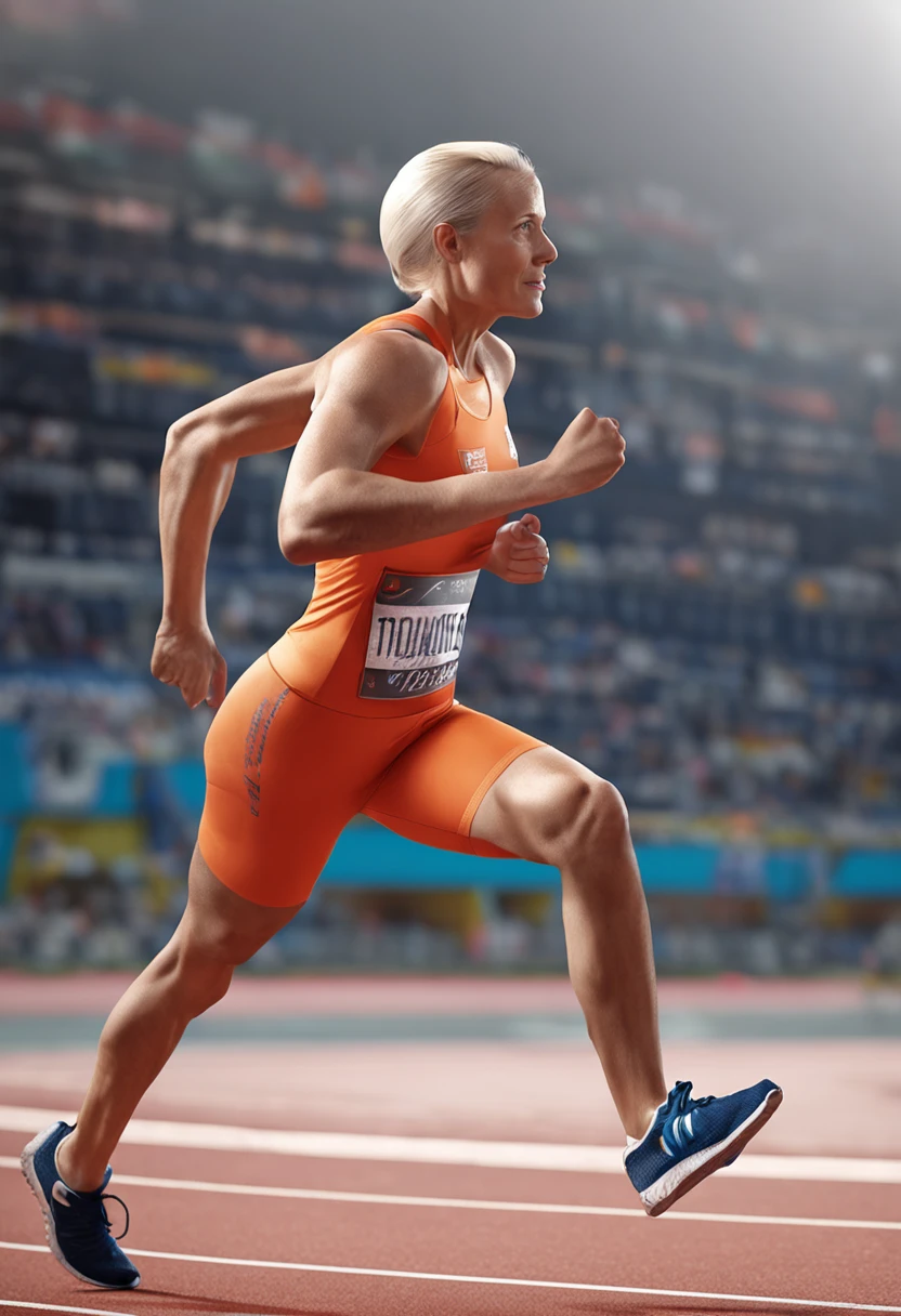 Stunning mature Dutch university student in track attire, fora do atletismo, (esguio, pequeno), fotorrealista, Foto da obra-prima, realismo, fotorrealismoo, alto contraste, photorealistic digital art trend on Artstation 8k HD detailed high definition realism, Textura detalhada da pele, hiper-detalhado, textura de pele realista, armadura, Qualidade Superior, ultra-high resolution, (fotorrealista: 1.4), high resolution, circunstanciado, Foto RAW, Sharp,