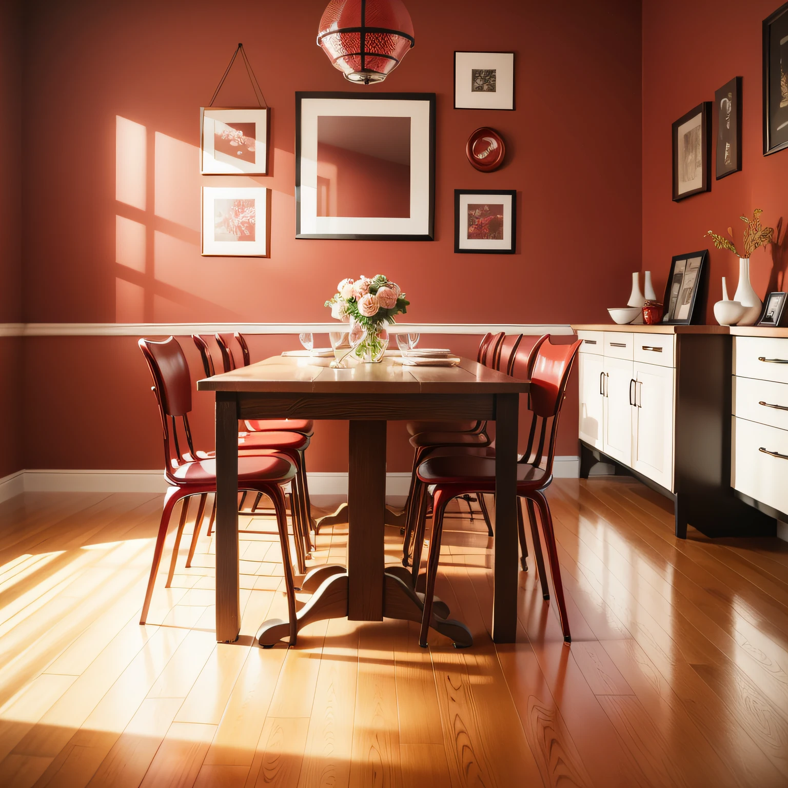 dining room with red walls with transform your dining room with red walls