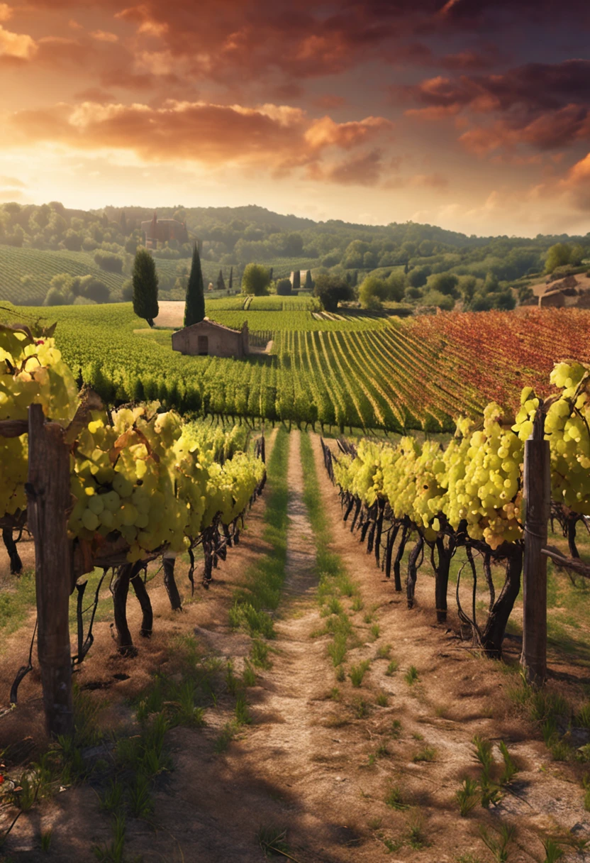 Serene French Vineyard Getaway,Escape to a virtual vineyard in the French countryside. Unreal Engine brings hyper-realistic beauty with vivid colors and cinematic lighting. Engage in winemaking, explore lush grapevines, and savor the rustic charm of French culture.