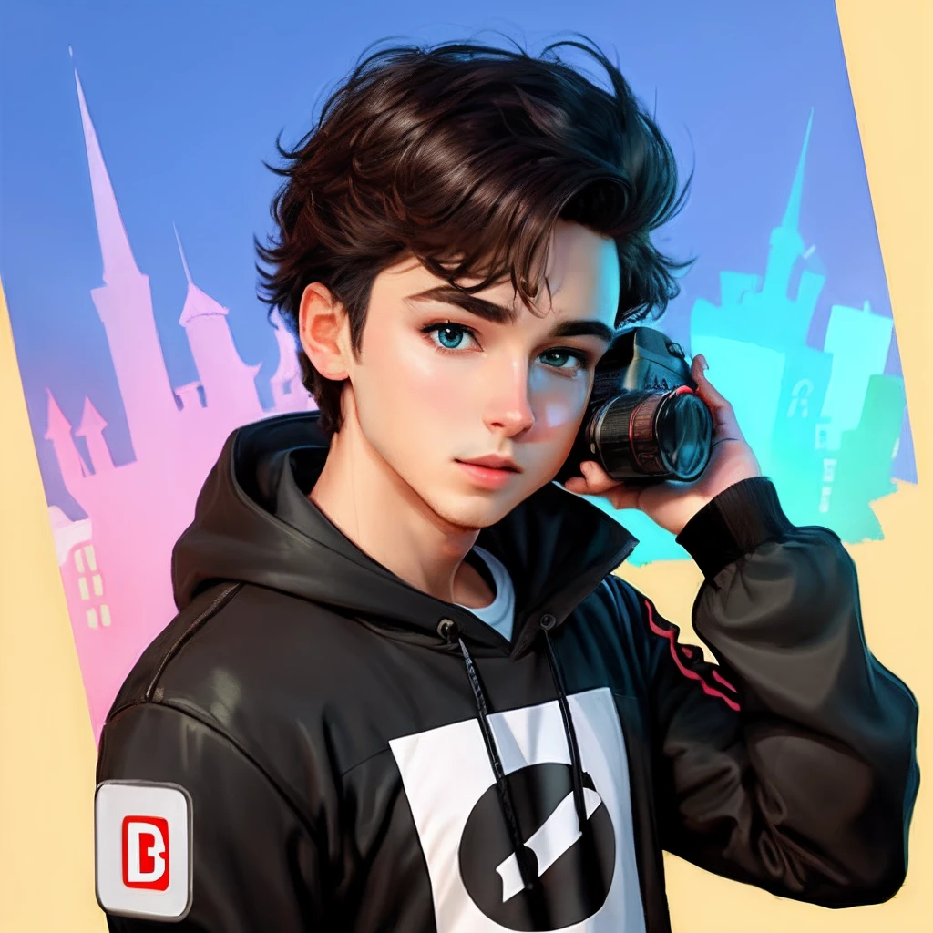 make me photo for my youtube channel with cartoon theme