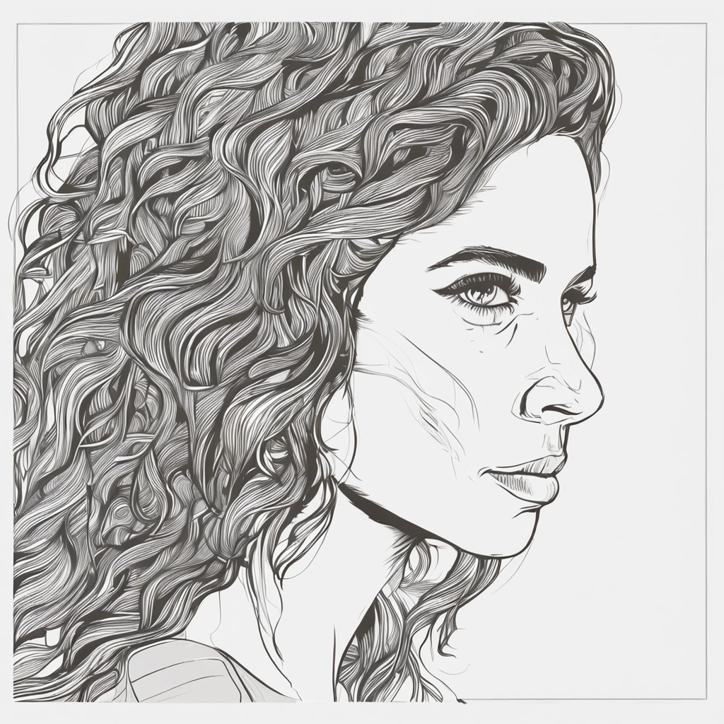 (fundo branco:1.4),(Silhouette of a girl's head, olhos azuis, cabelos ruivos longos, Elementos Orientais),( Reasonable design, linhas claras, Alta nitidez,melhor qualidade, Very detailed, master part, Efeito de luz do filme, 4k )