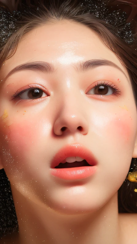 ((top Quority,8K,tmasterpiece:1.3)),Contemptuous women(hot onsen),perspired,Water droplets on the forehead of the face,exteriors,background urban cityscape,Overhead,Sharp focus:1.2,cute women:1.4,((Layered Hair Style)),(Contemptuous contemptive),very detailed face and skin and hair texture,Knotted brunette hair,Moist textured hair,Moist body,Detailed eyes, Contemptuous contemptive,White skin of the,Beautiful legs, beautiful delicate nose,cute young woman,18yr old,dynamic angle,Deleite para la vista,Compositional suggestiveness,while emphasizing the subject's hair,The eye,Mouth and movements,At the same time, It exudes contemptuous sentiments,It is characterized by calming tones and a mixture of light and shadow,Contemptuous contemptive