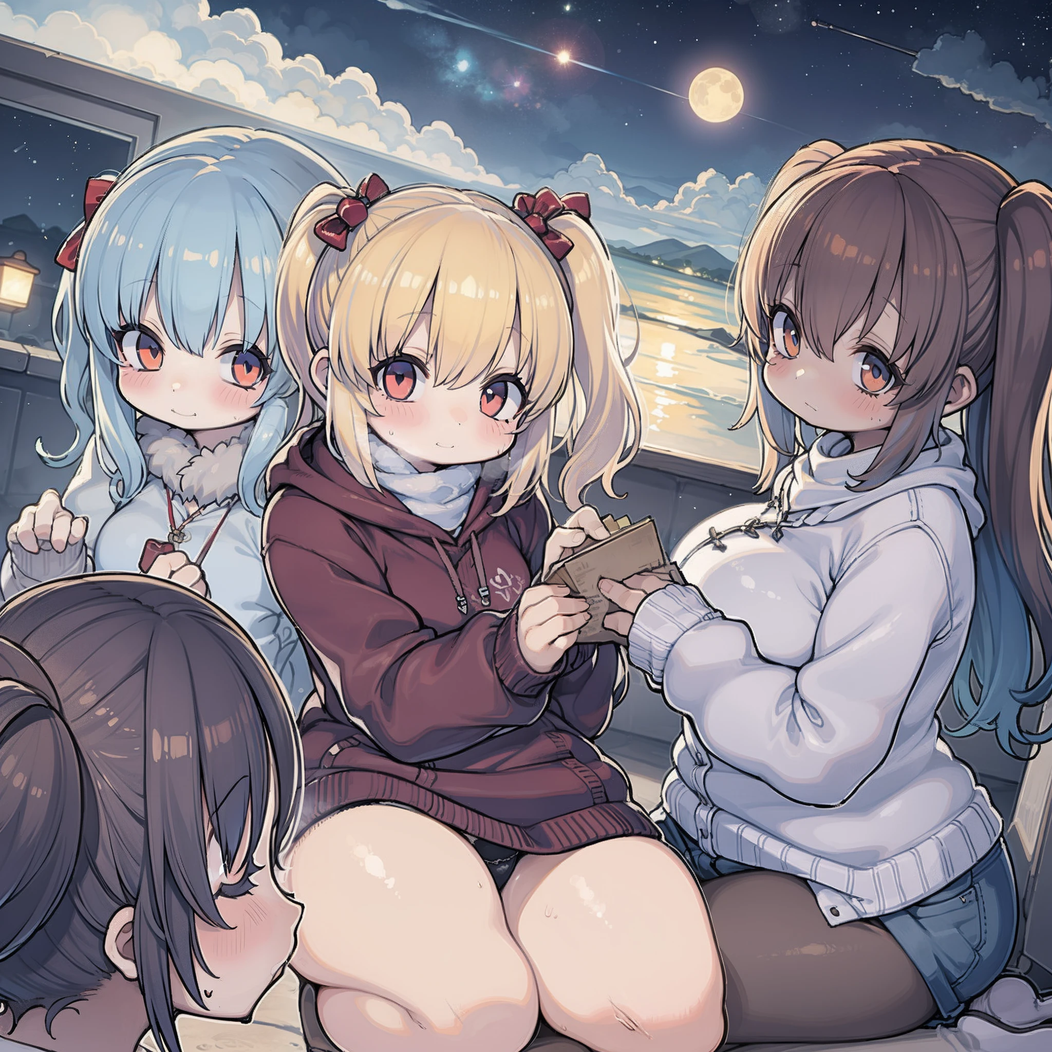 Friends in the atmosphere of love
