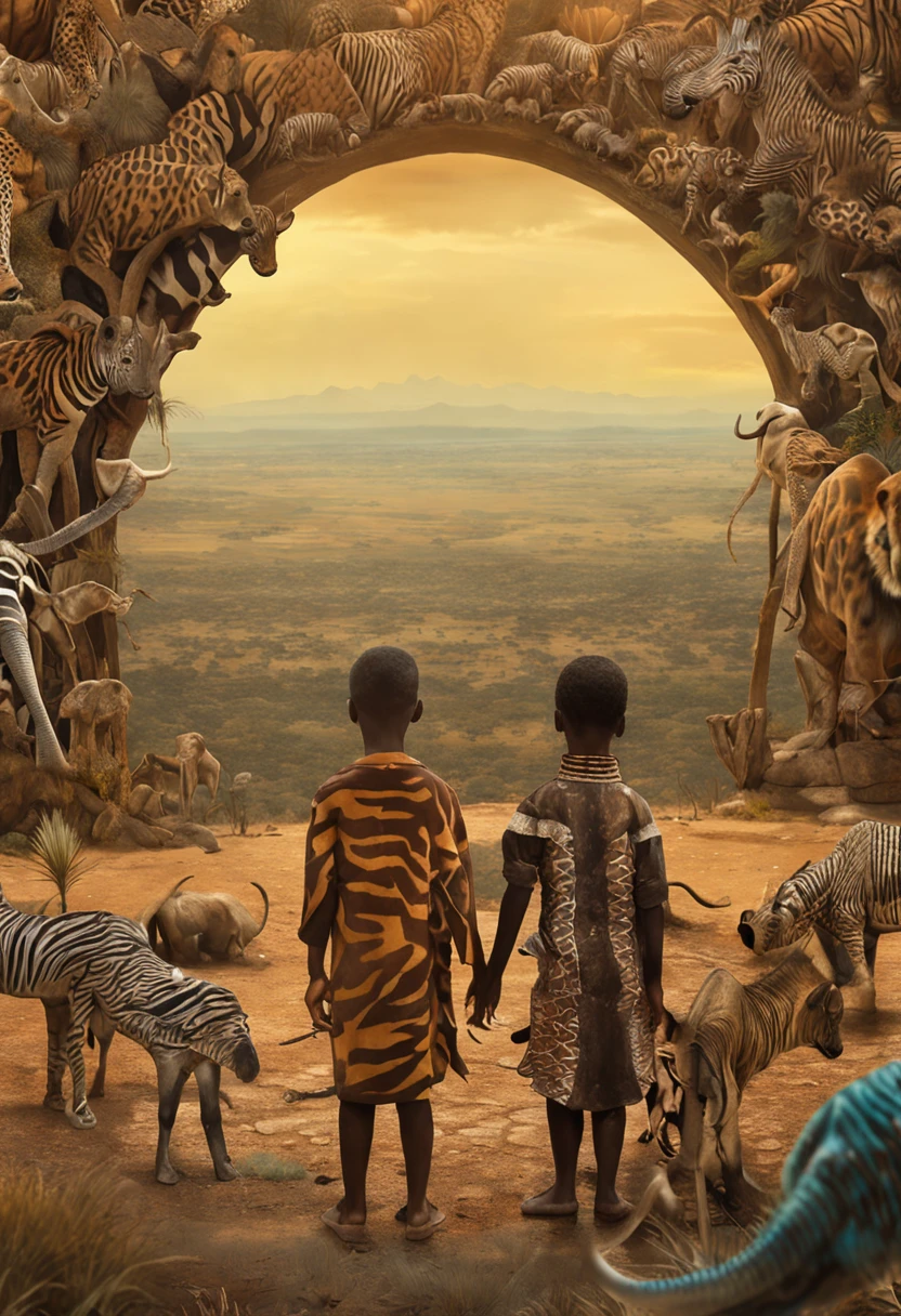 Filhote de chita bonito na savana da tanzania africa, por Tim Okamura, Victor Nizovtsev, Greg Rutkowski, Noah Bradley, trending in artstation, 8k, obra-prima, pintura graffiti, detalhe fino, cheio de cor, detalhe intrincado, Golden aspect ratio illustration