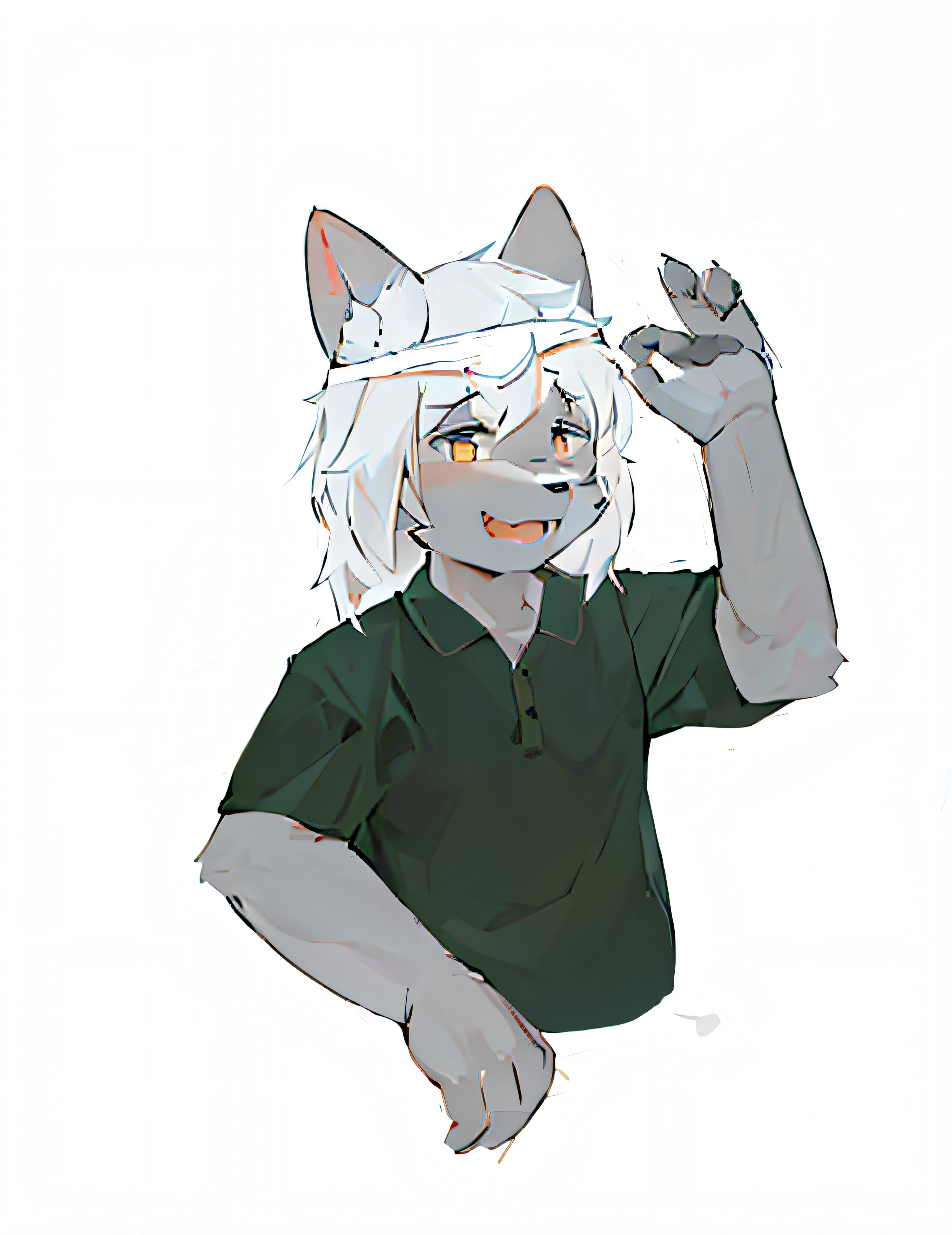 There is a drawing of a dog wearing a headband, A man dog, wolf fursona, furry fursona, fursona!!!!, an anthro cat, he has dark grey hairs, White-haired fox, long haired humanoid fursona, anthropomorphic wolf, Furry character, asriel dreemurr, anthro cat, lineless