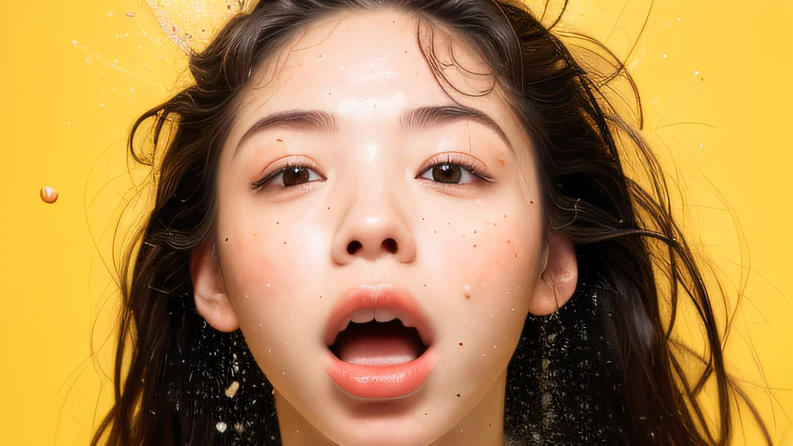 Female students have a burst of mouth after class((top Quority,8K,tmasterpiece:1.3)),Contemptuous woman(hot onsen),perspired,Water droplets on the forehead of the face,exteriors,background urban cityscape,Overhead,Sharp focus:1.2,cute women:1.4,((Layered Hair Style)),(Contemptuous contempt),very detailed face and skin and hair texture,Knotted brunette hair,Moist textured hair,Moist body,Detailed eyes, Contemptuous contempt,White skin of the,Beautiful legs, beautiful delicate nose,cute young woman,18yr old,dynamic angle,Deleite para la vista,Compositional suggestiveness,while emphasizing the subject's hair,The eye,Mouth and movements,At the same time, It exudes contempt,It is characterized by calming tones and a mixture of light and shadow,Contemptuous contempt,Hot Latino Ariana Van X