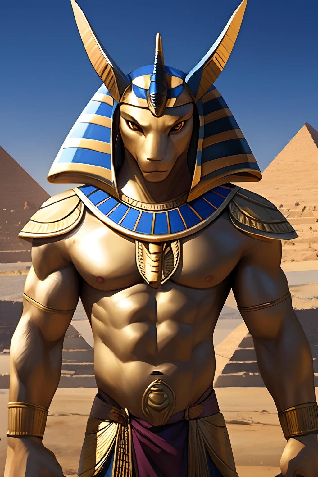 photo of Egyptian god Thoth, full body shot, action pose, looking at viewer, photo realistic, photo realism