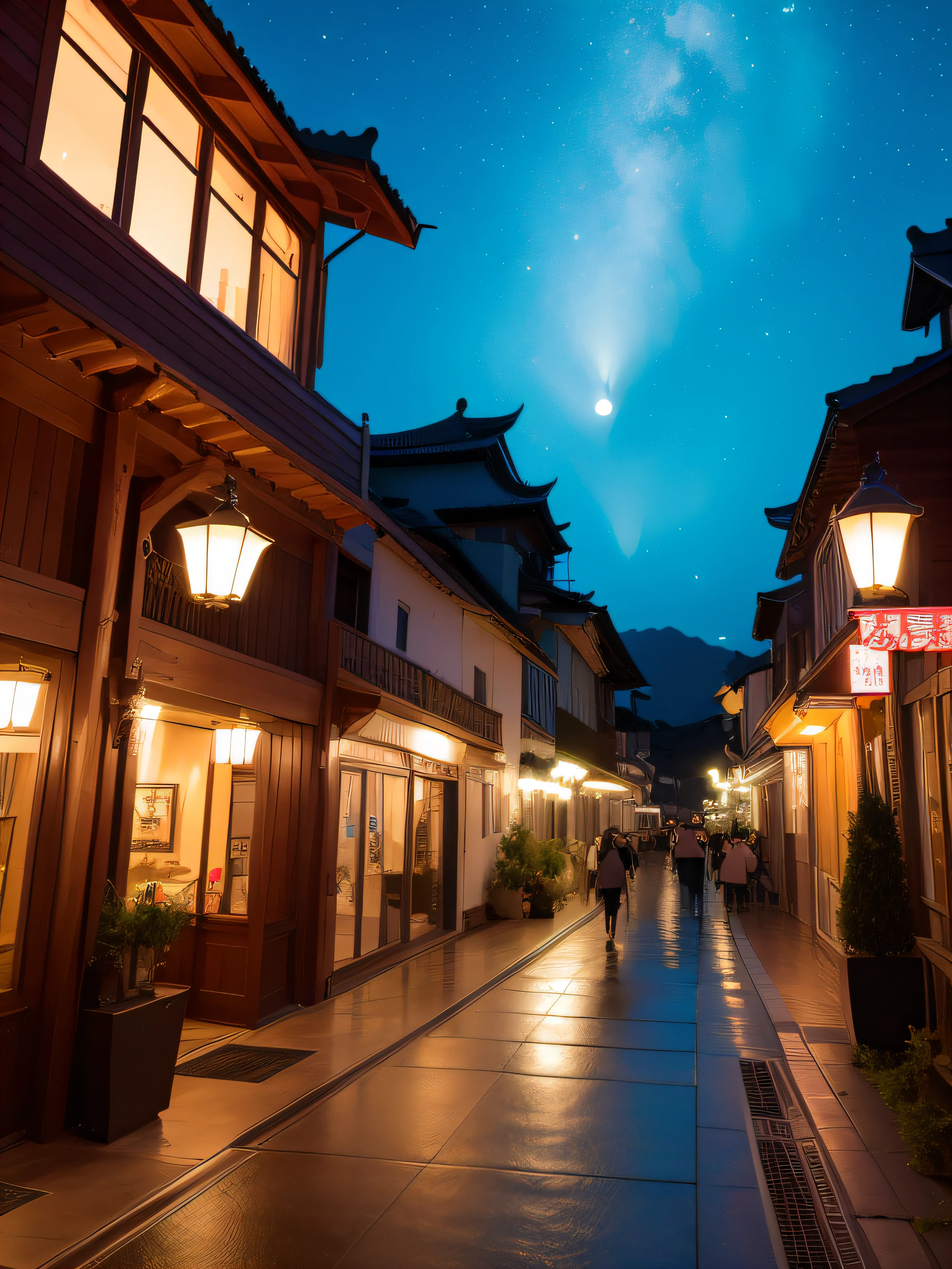 femele　nighttime scene　Will　with light glowing　Highest Quality
