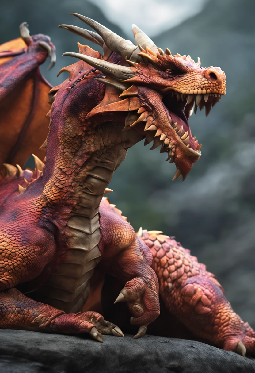 Fat dragons have muscles shaped like humans.