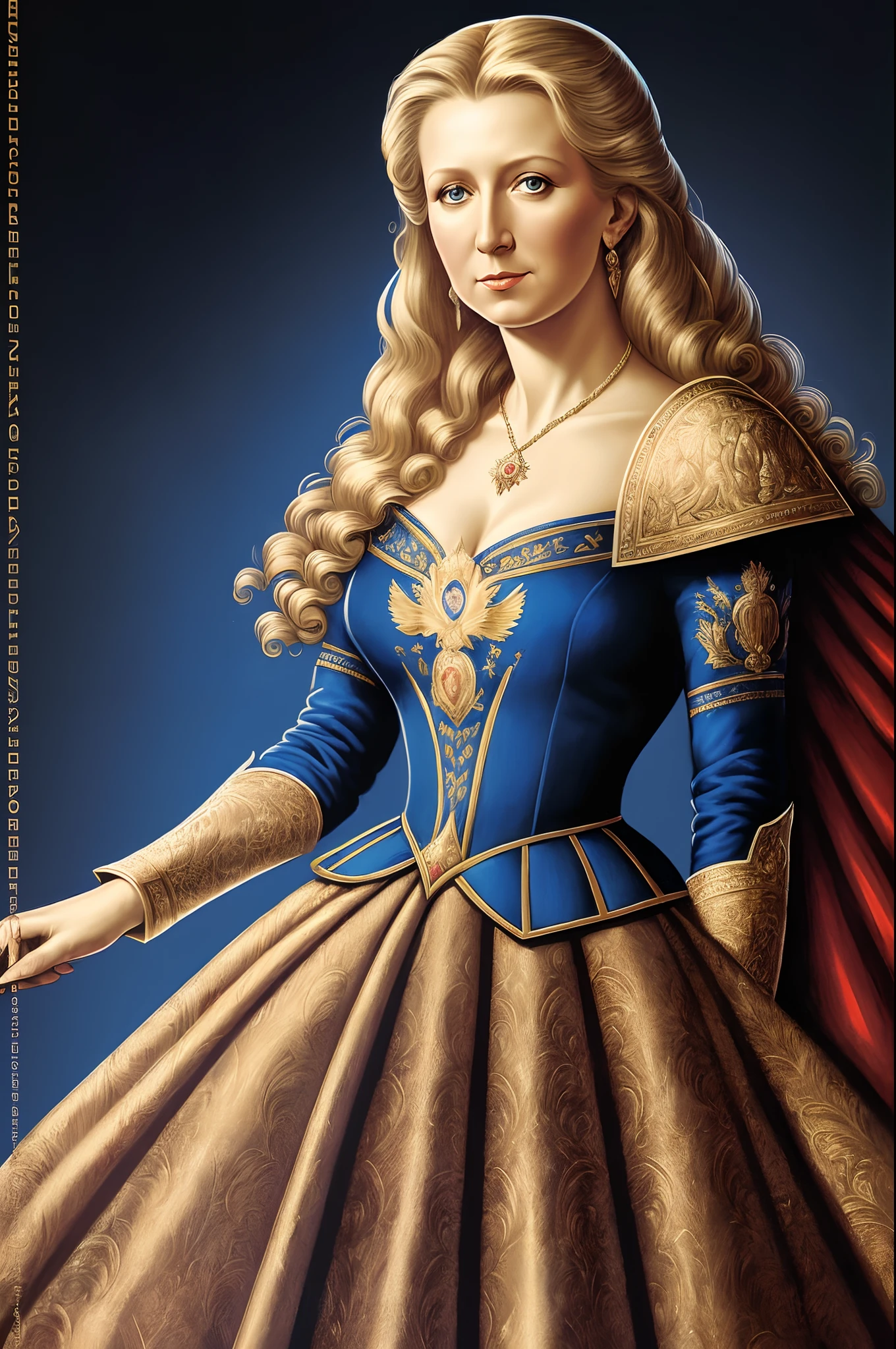 ((beste-Qualit)), ((tmasterpiece)), ((Realistic)), Ultra-detailed, (Speaker of the Minister of Foreign Affairs of the Russian Federation Maria Zakharova), Russian classical full-length portrait, in the style of Gerald Brom, Perfect colorful gradient, —q 4 —s 750