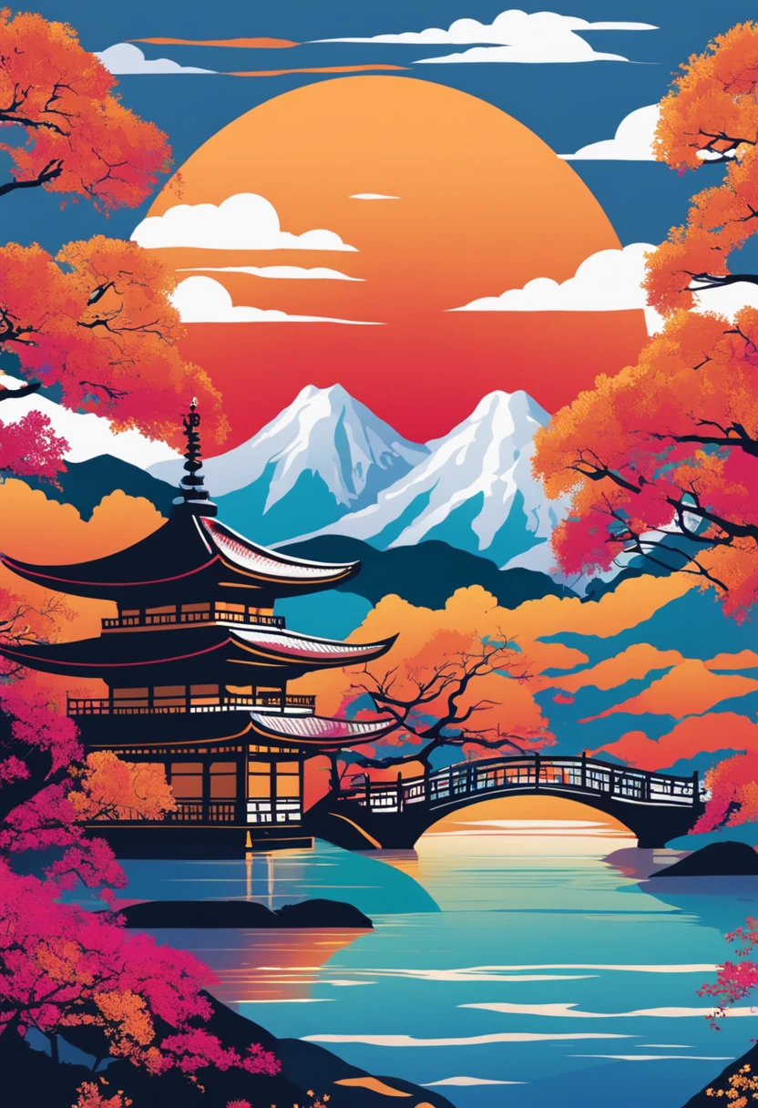 Japan Map、Psychedelic Color、metals