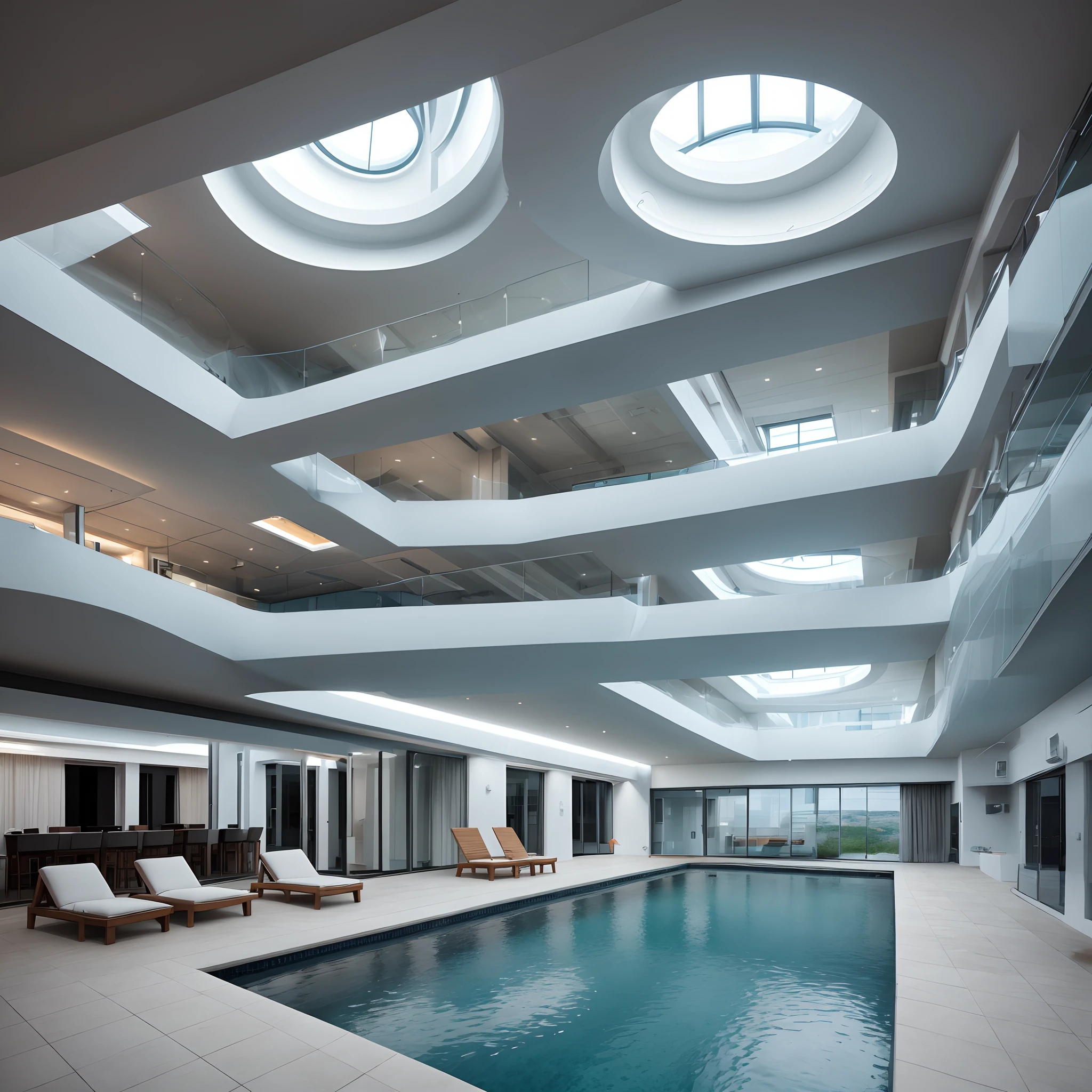 white pool