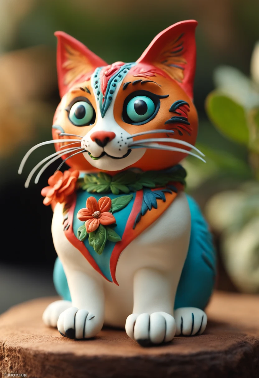 a claymation cat character