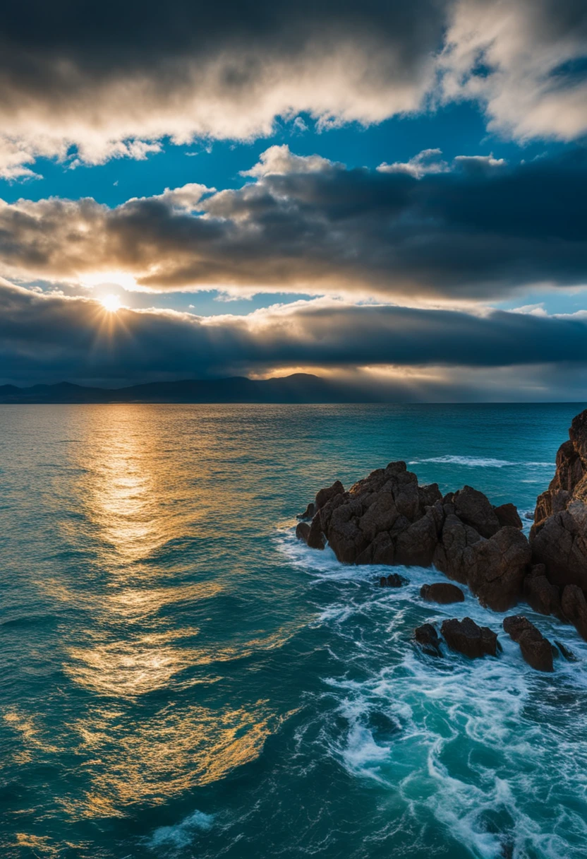 The truth mirrored in the look color of sea and sky
