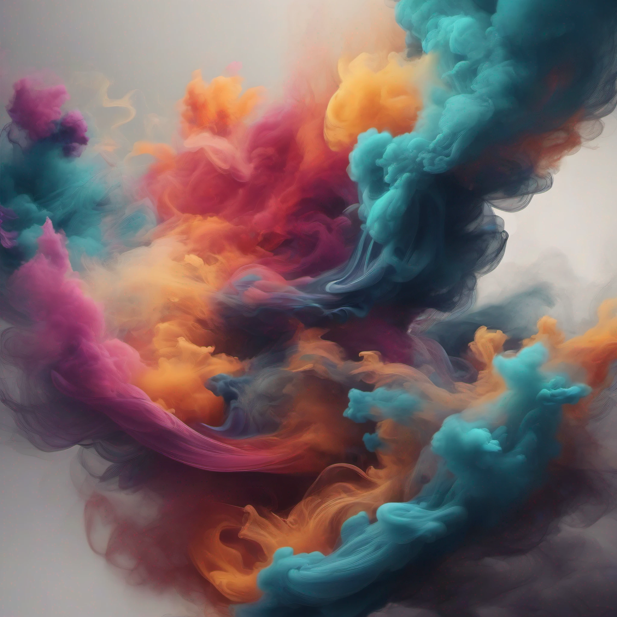 Awesome colored smoke abstraction art
