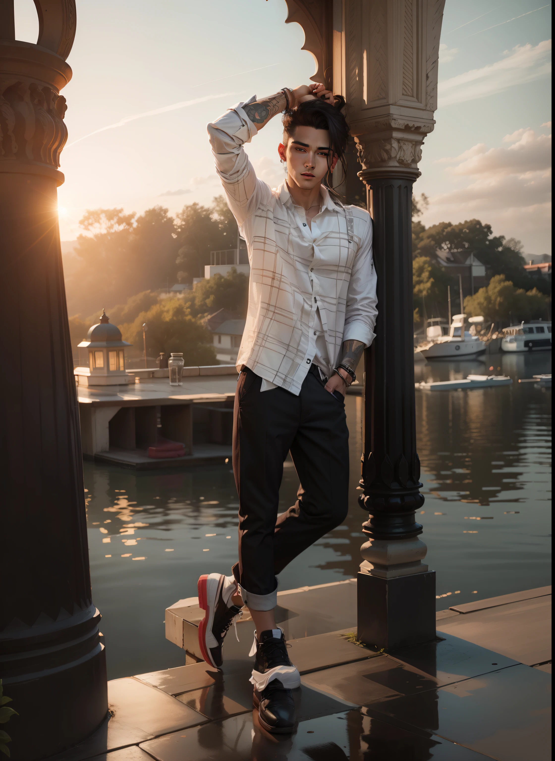 white shirt with half sleeve