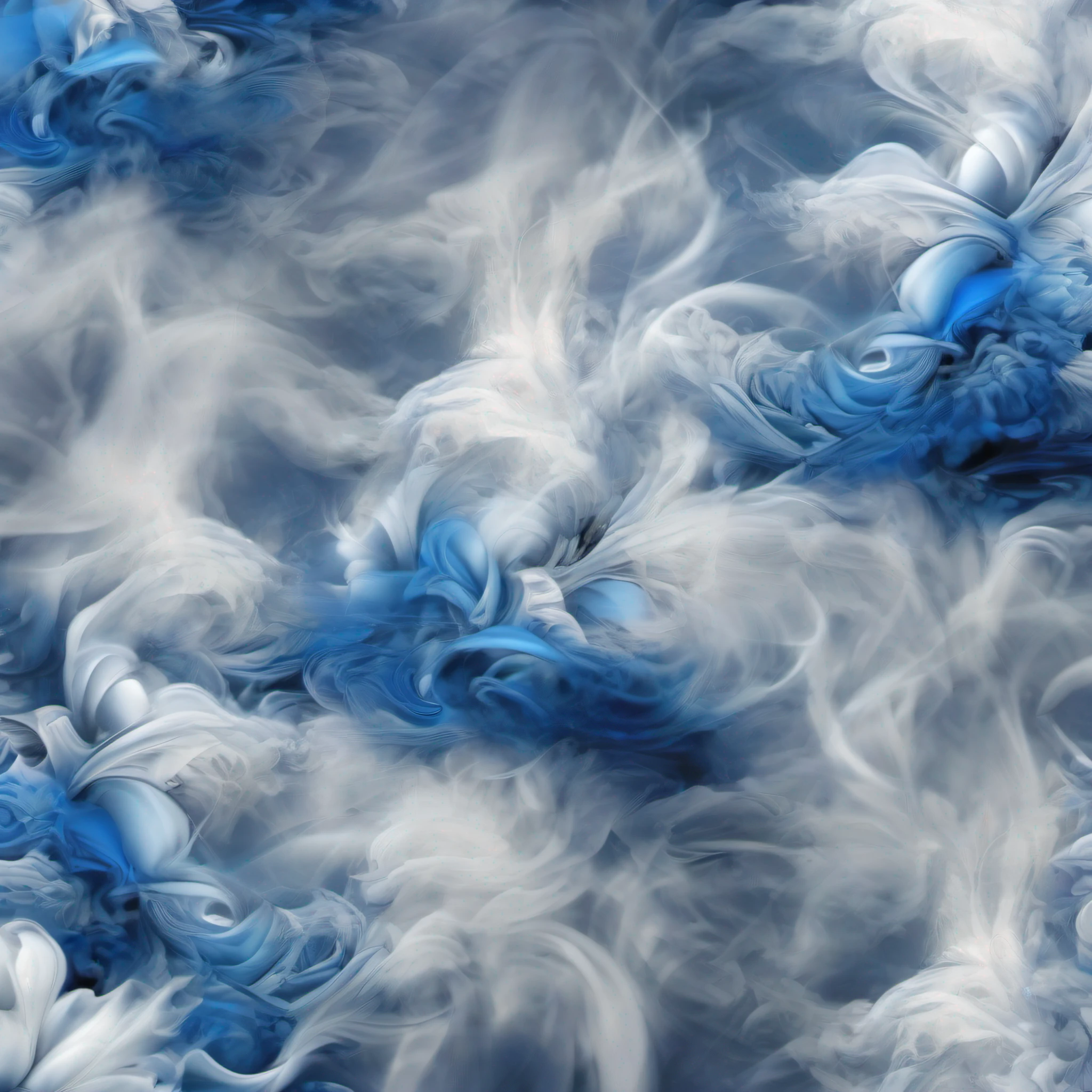 Awesome smoke art, blue an white